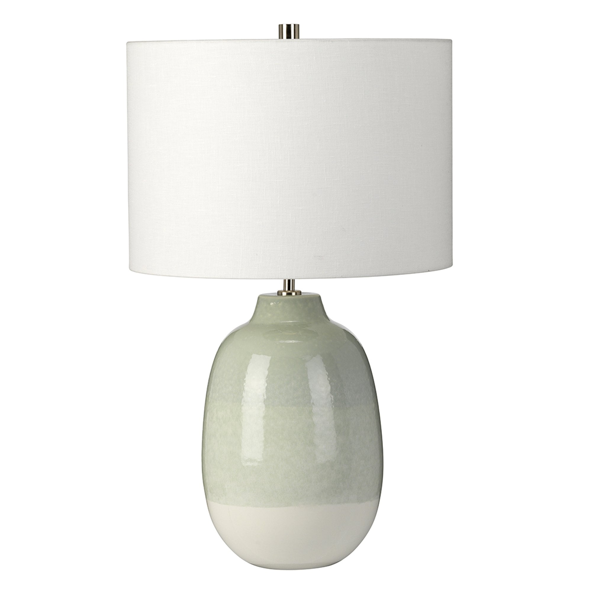 Elstead Chelsfield Single Table Lamp - Pale Green & White