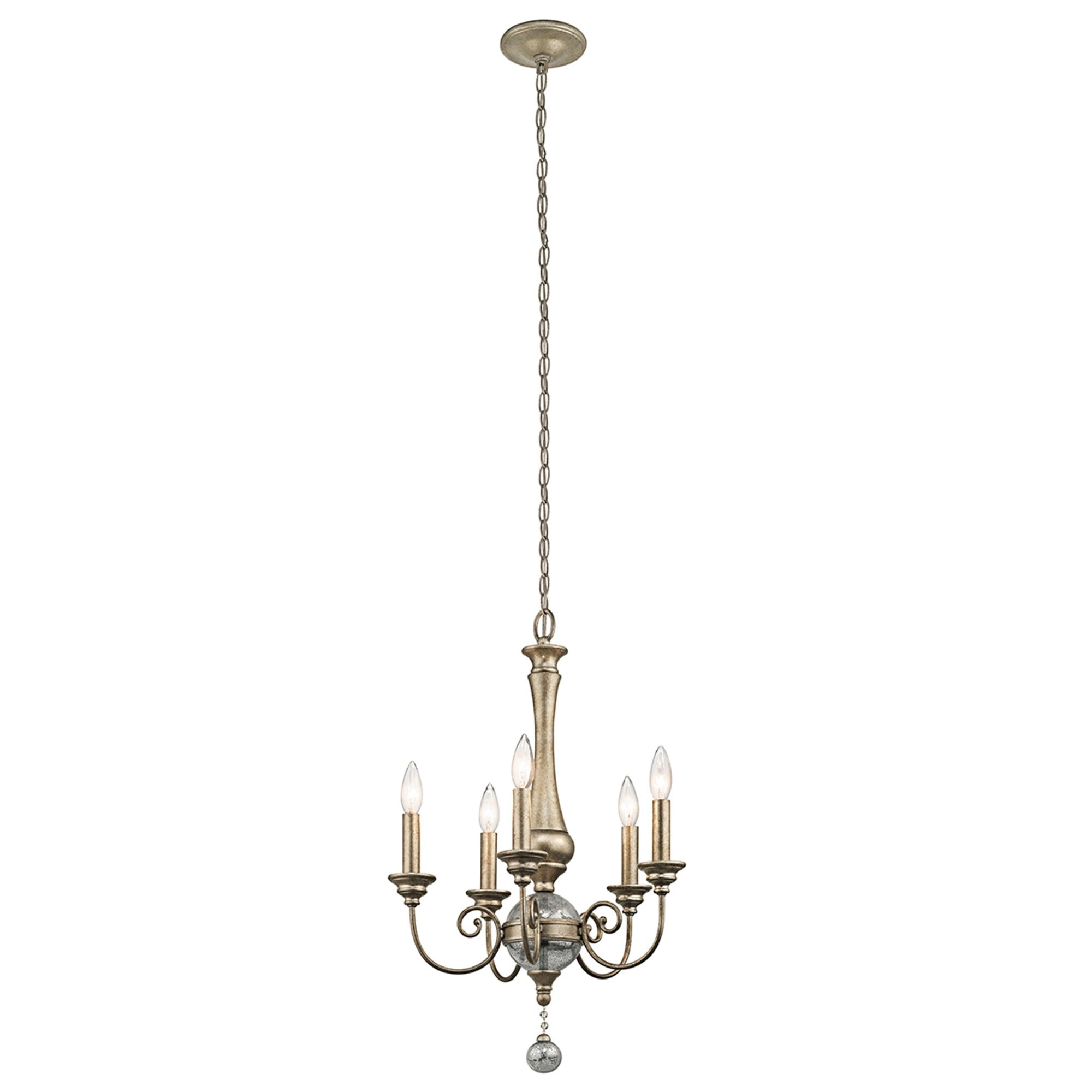Kichler Rosalie 5 Light Mini Chandelier - Sterling Gold