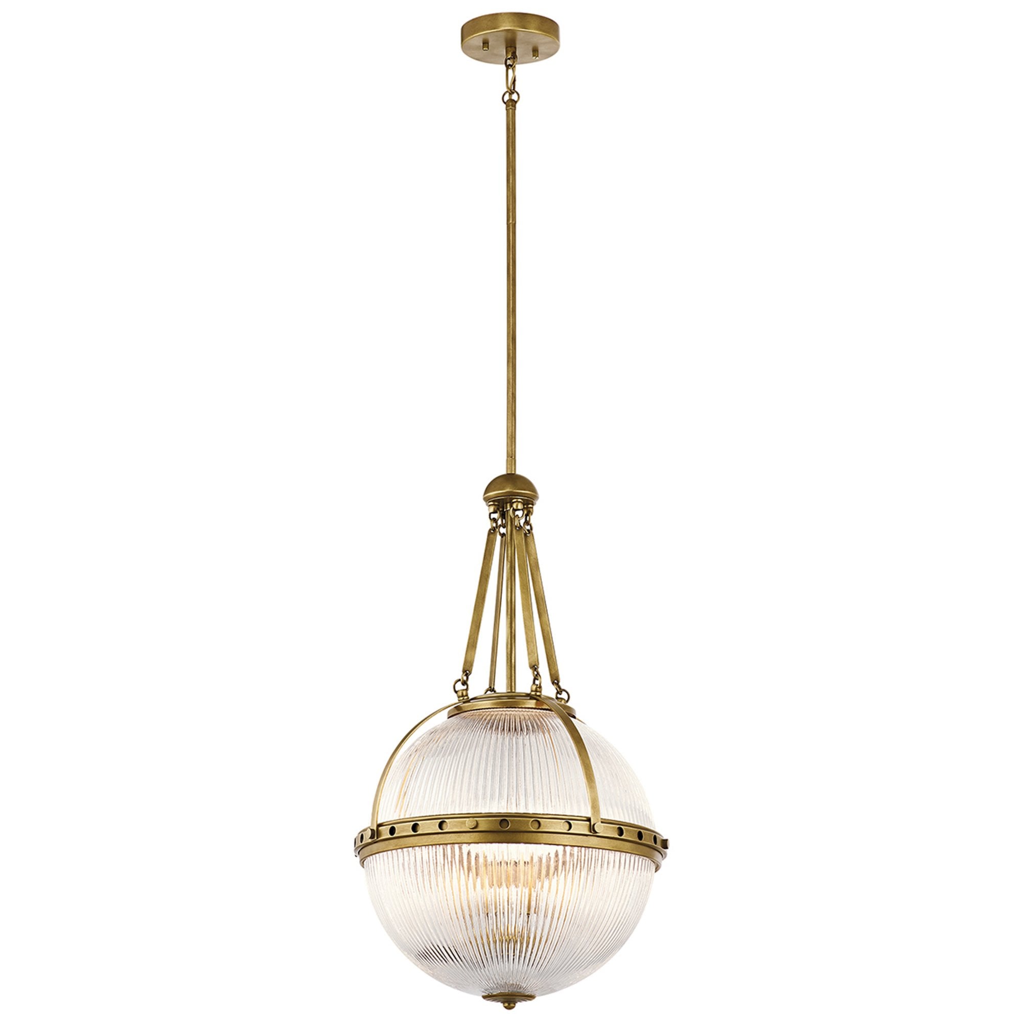 Kichler Aster 3 Light Pendant - Natural Brass