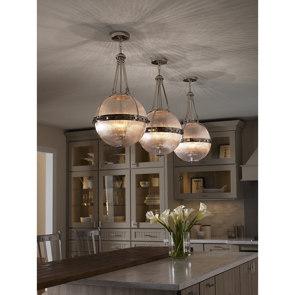 Kichler Aster 3 Light Pendant - Polished Nickel