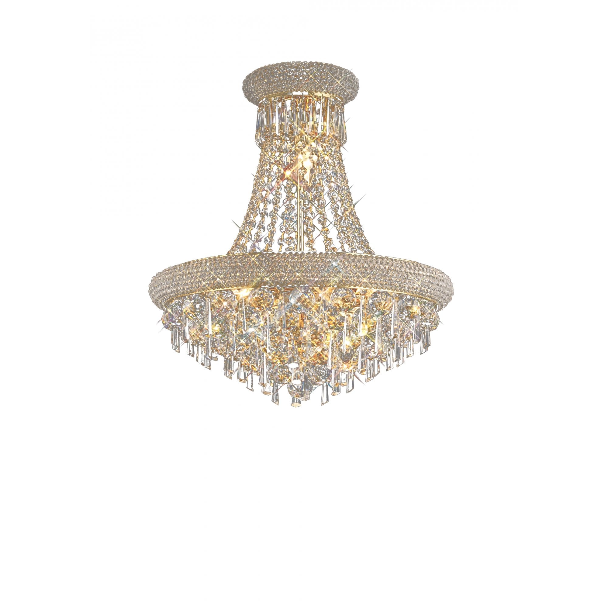 Diyas Alexandra 9 Light Pendant - French Gold & Crystal