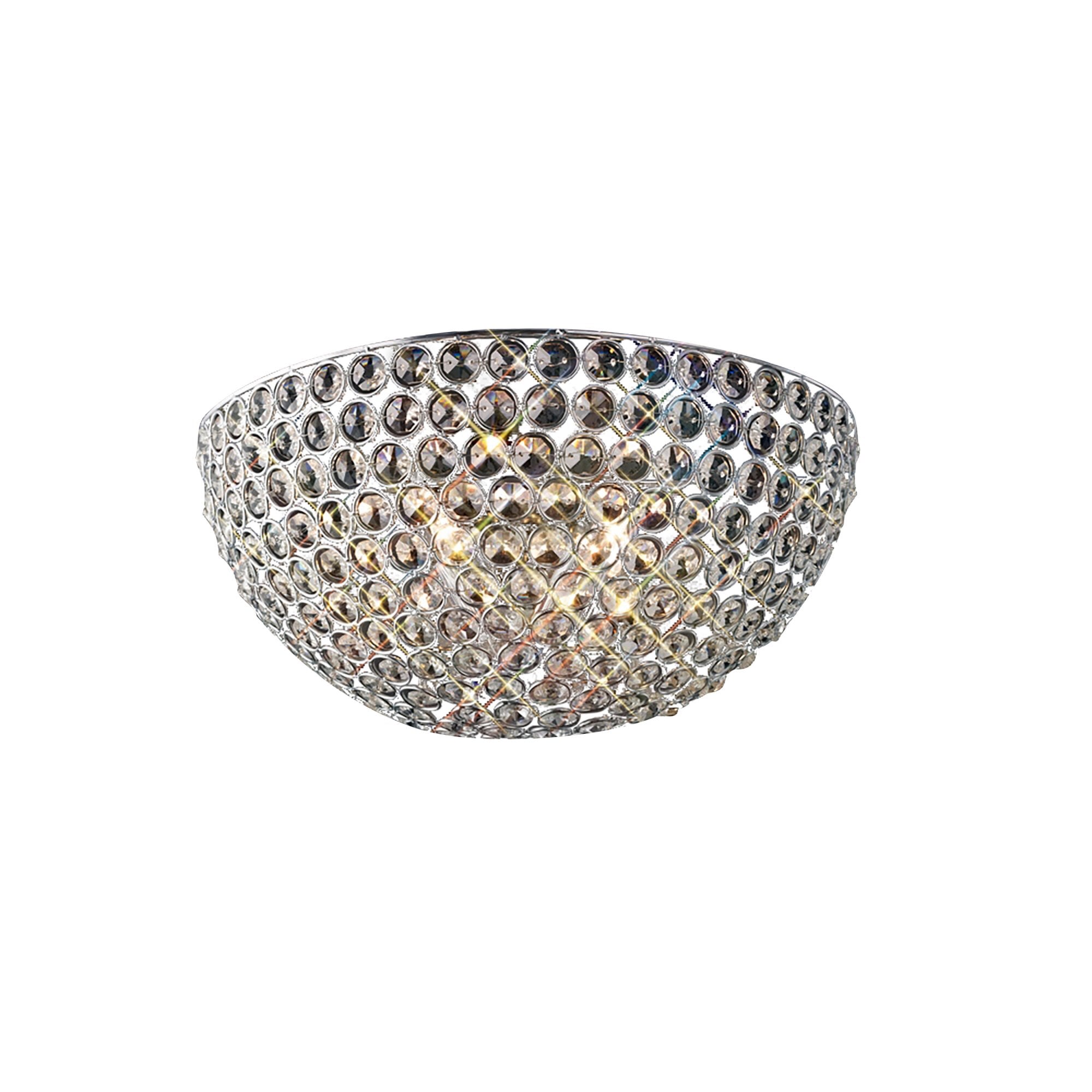 Diyas IL30198 Ava Circular Wall Light 2 Light Polished Chrome/Crystal