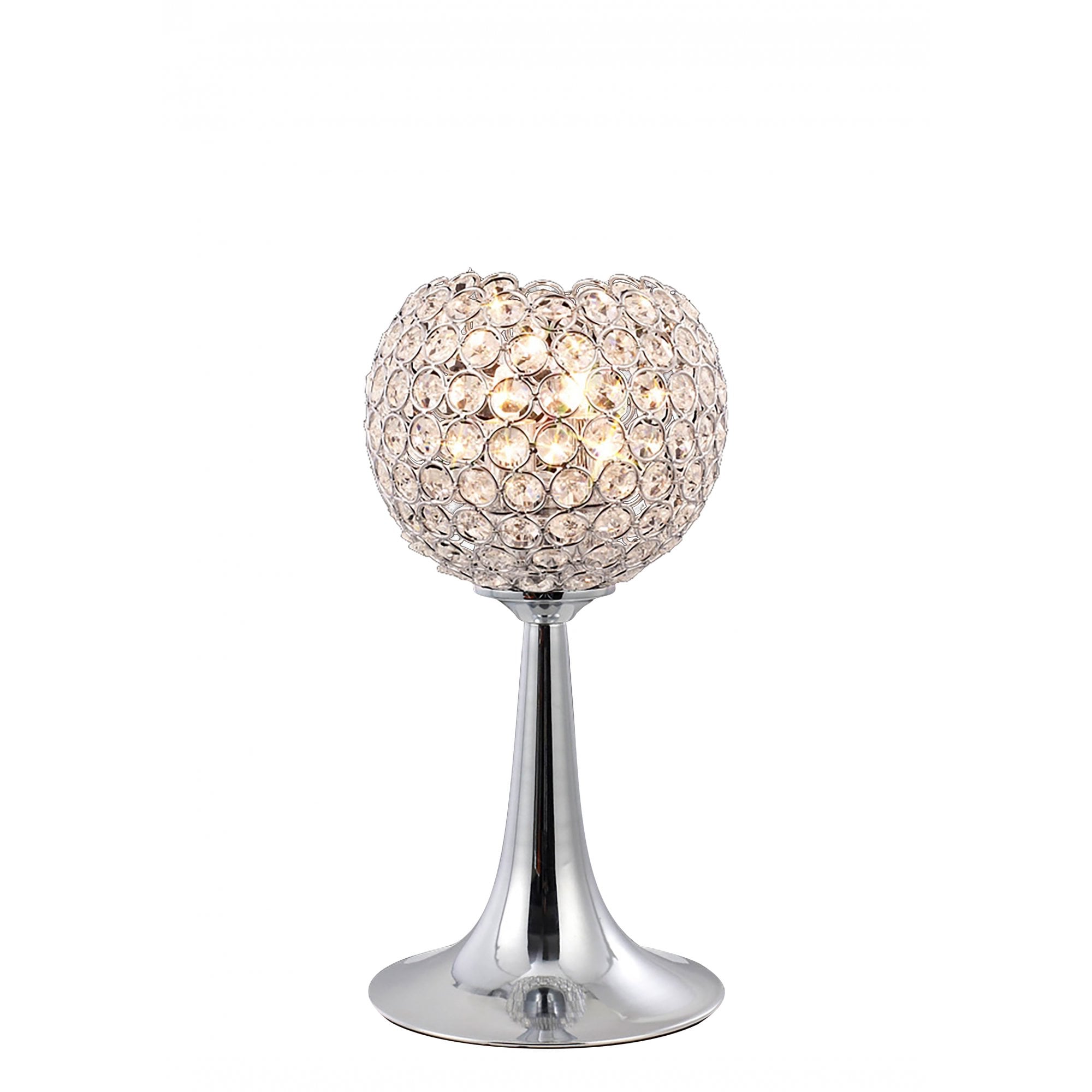 Diyas IL30193 Ava Table Lamp 2 Light Polished Chrome/Crystal