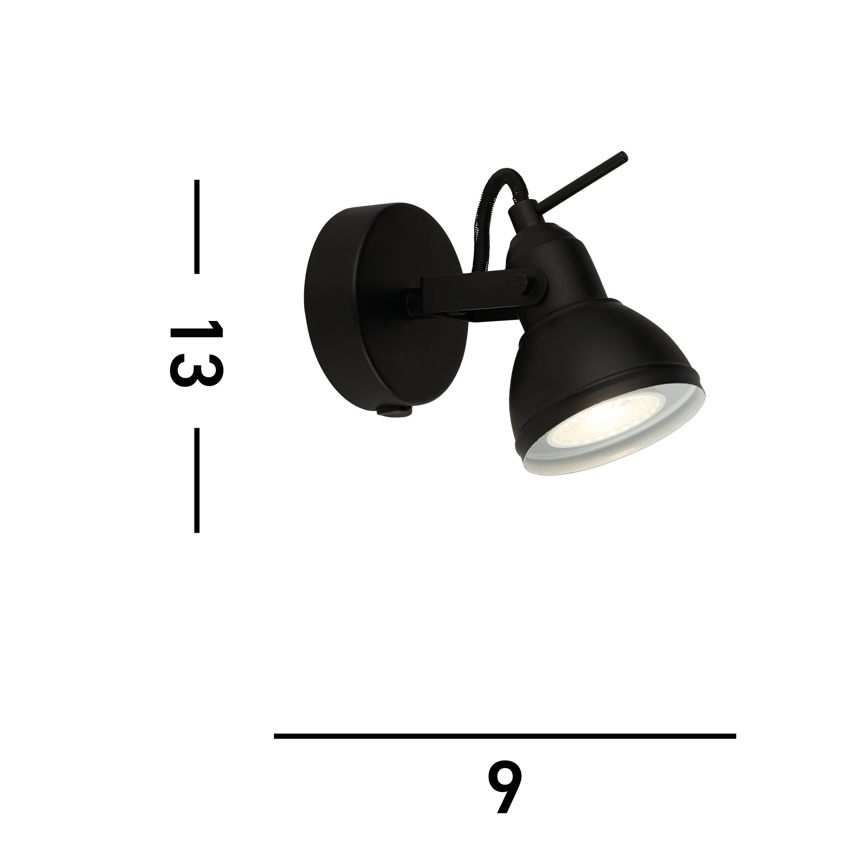 Searchlight Fielding Spotlight - Black