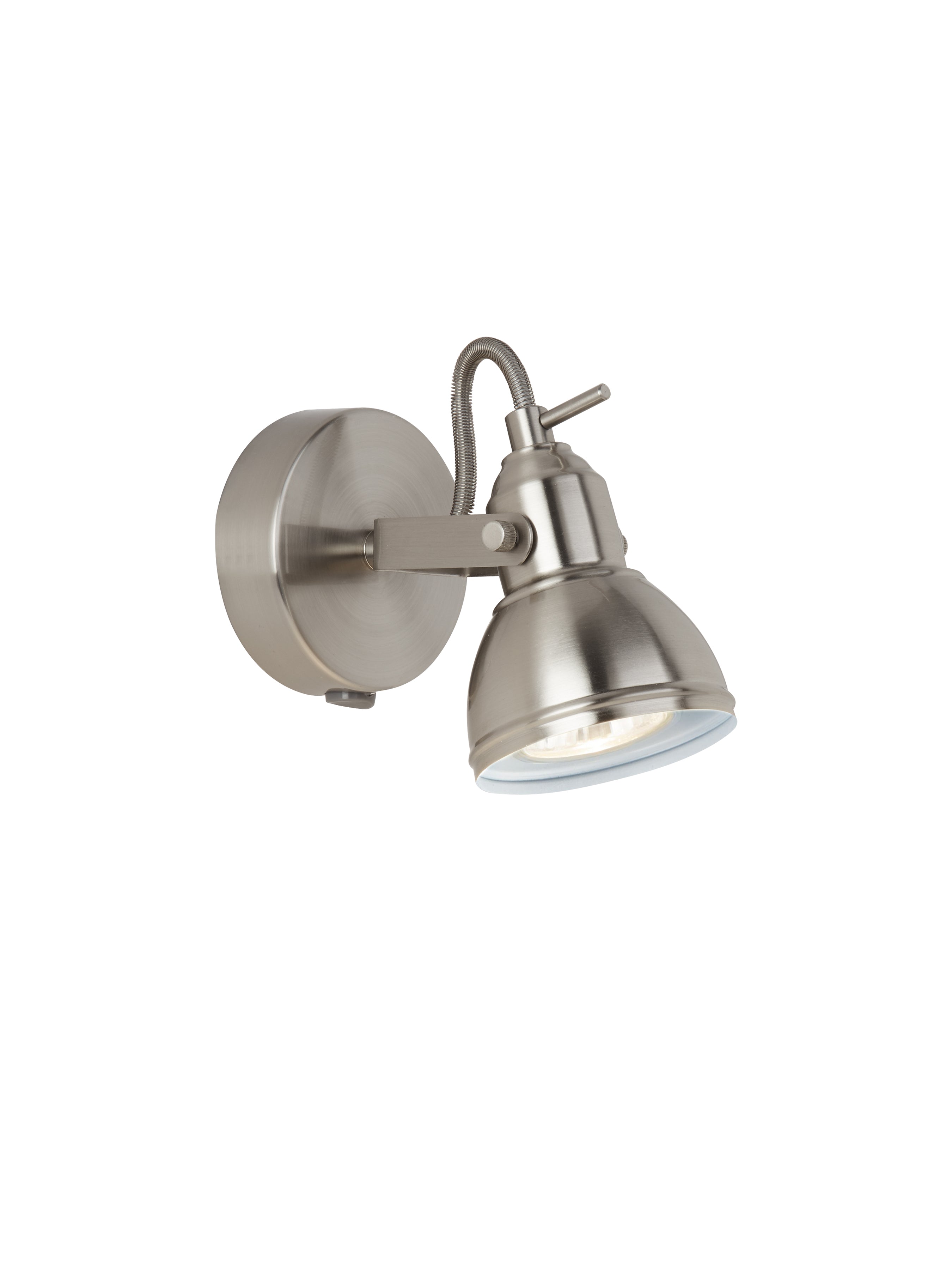 Searchlight Fielding Single Satin Silver Industrial Spotlight