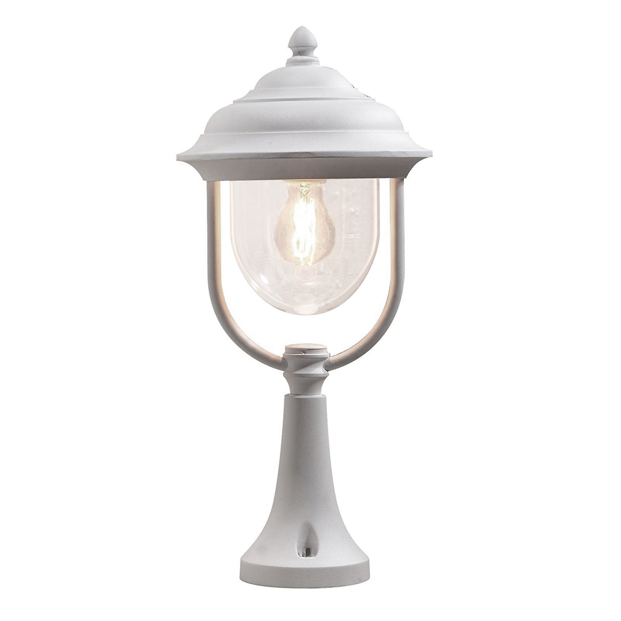 Konstsmide Parma Gate Post - Matt White