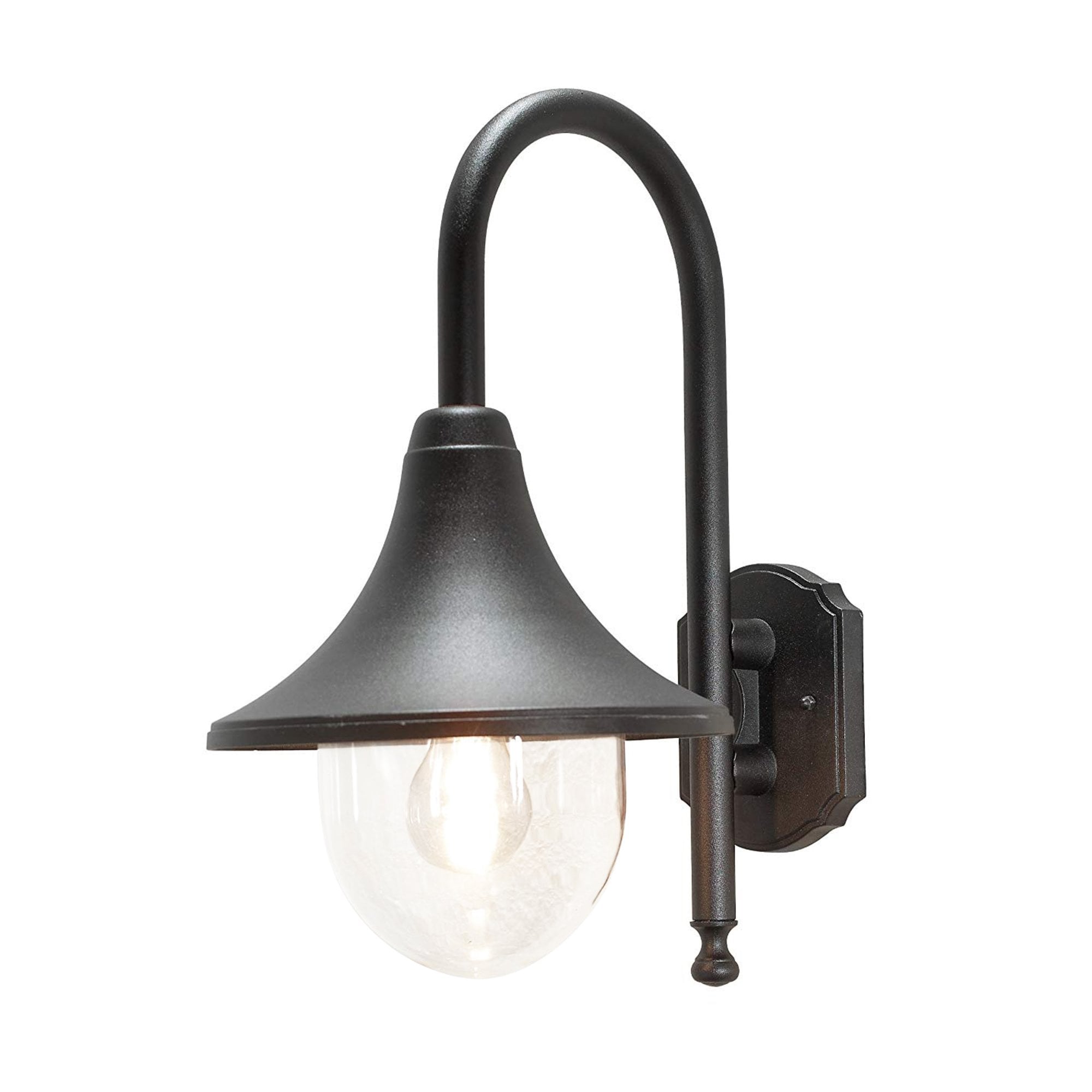 Konstsmide Bari Down Wall Light - Matt Black