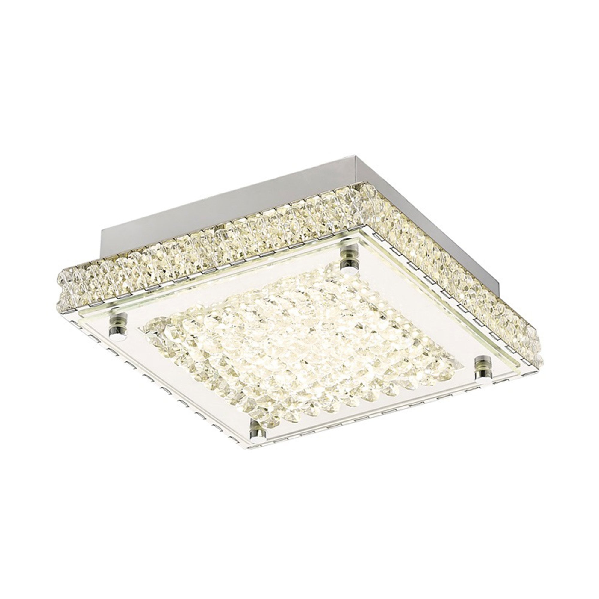 Diyas IL80070 Amelia Ceiling 12W 1200lm LED 4000K Stainless Steel/Crystal