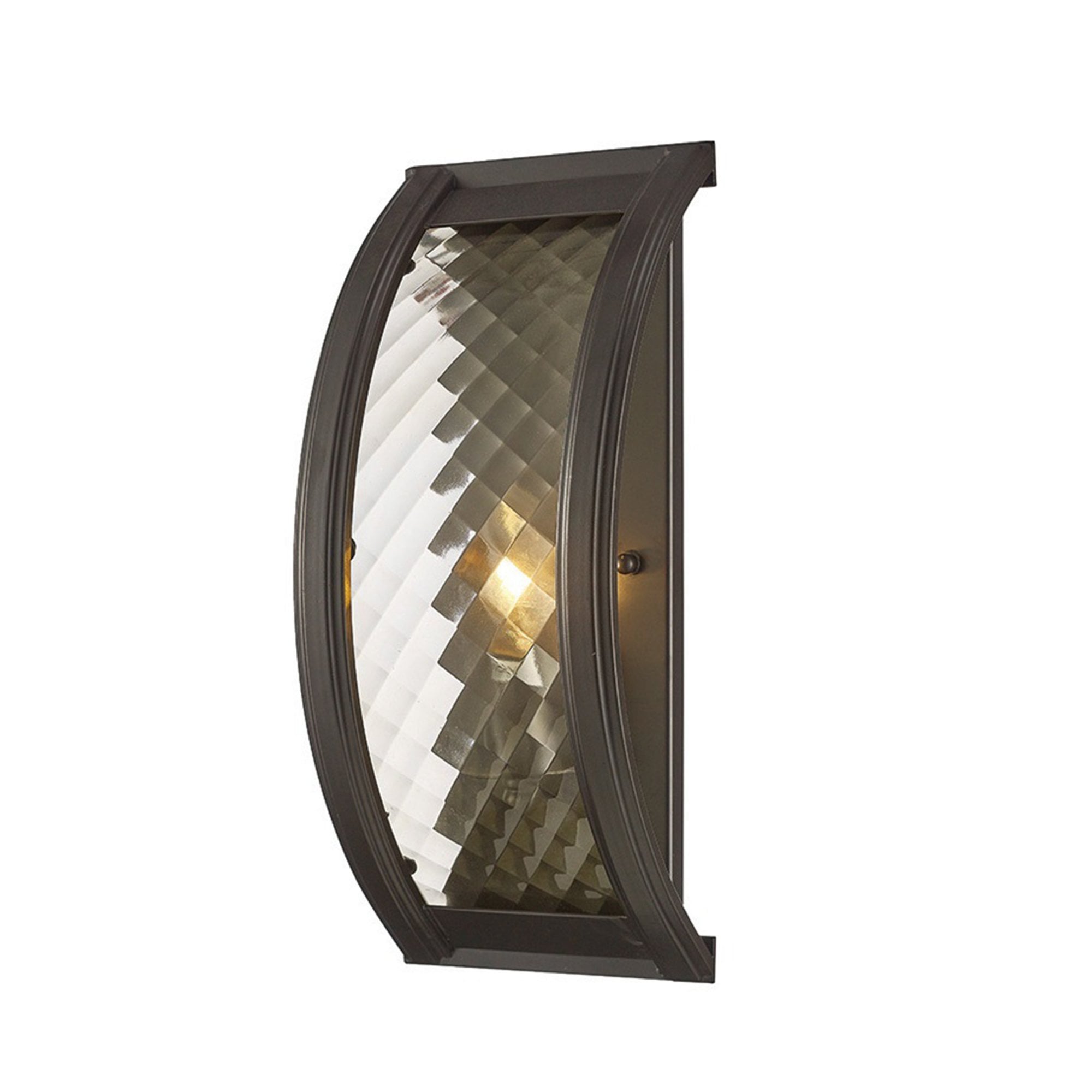 Diyas IL31675 Asia Wall Light 1 Light E14 Oiled Bronze/Clear Glass