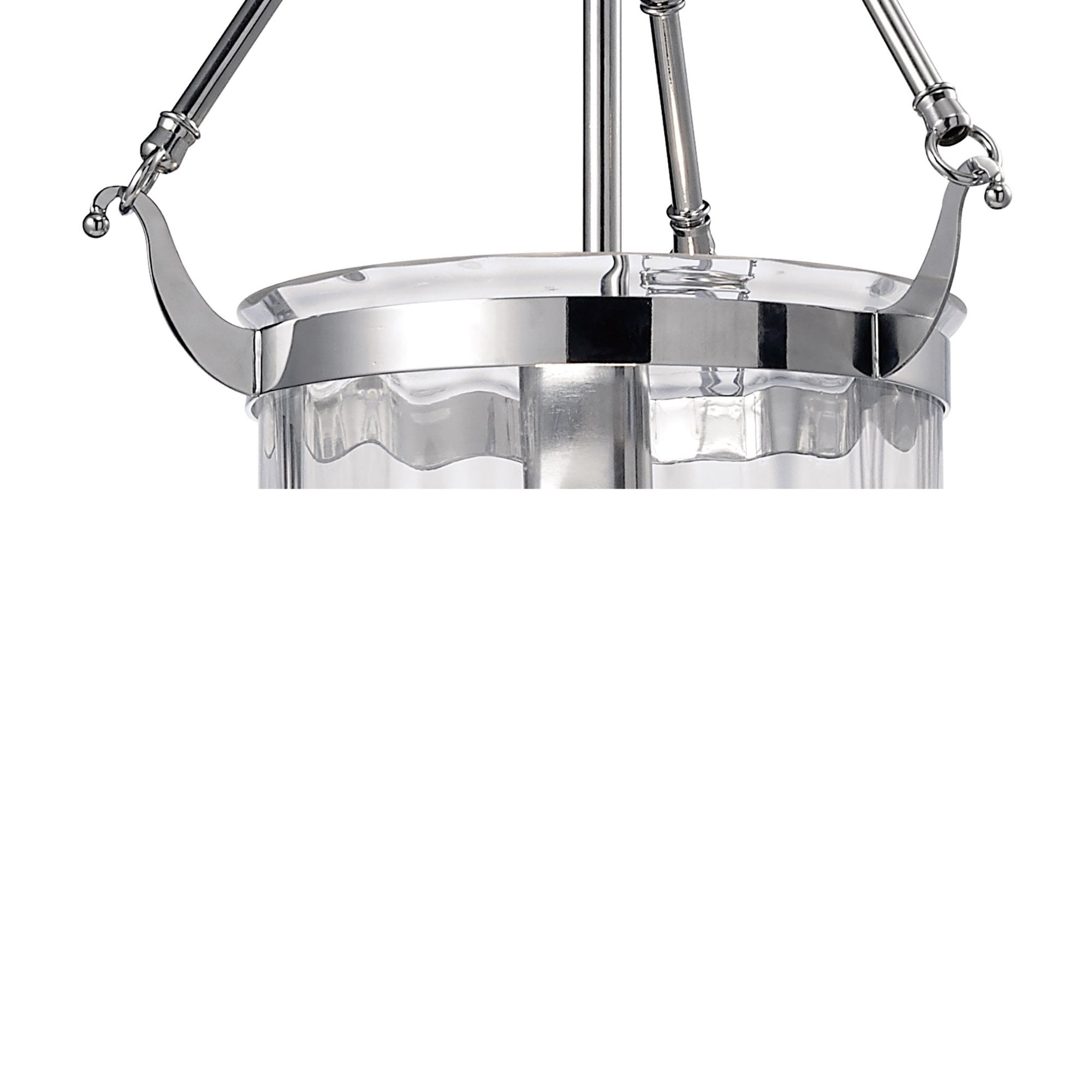 Diyas IL31071 Aubrey Pendant 1 Light Polished Chrome/Glass
