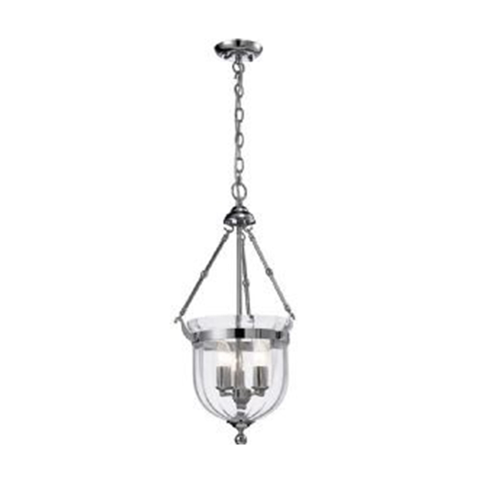 Diyas IL31072 Aubrey Pendant 3 Light Polished Chrome/Glass