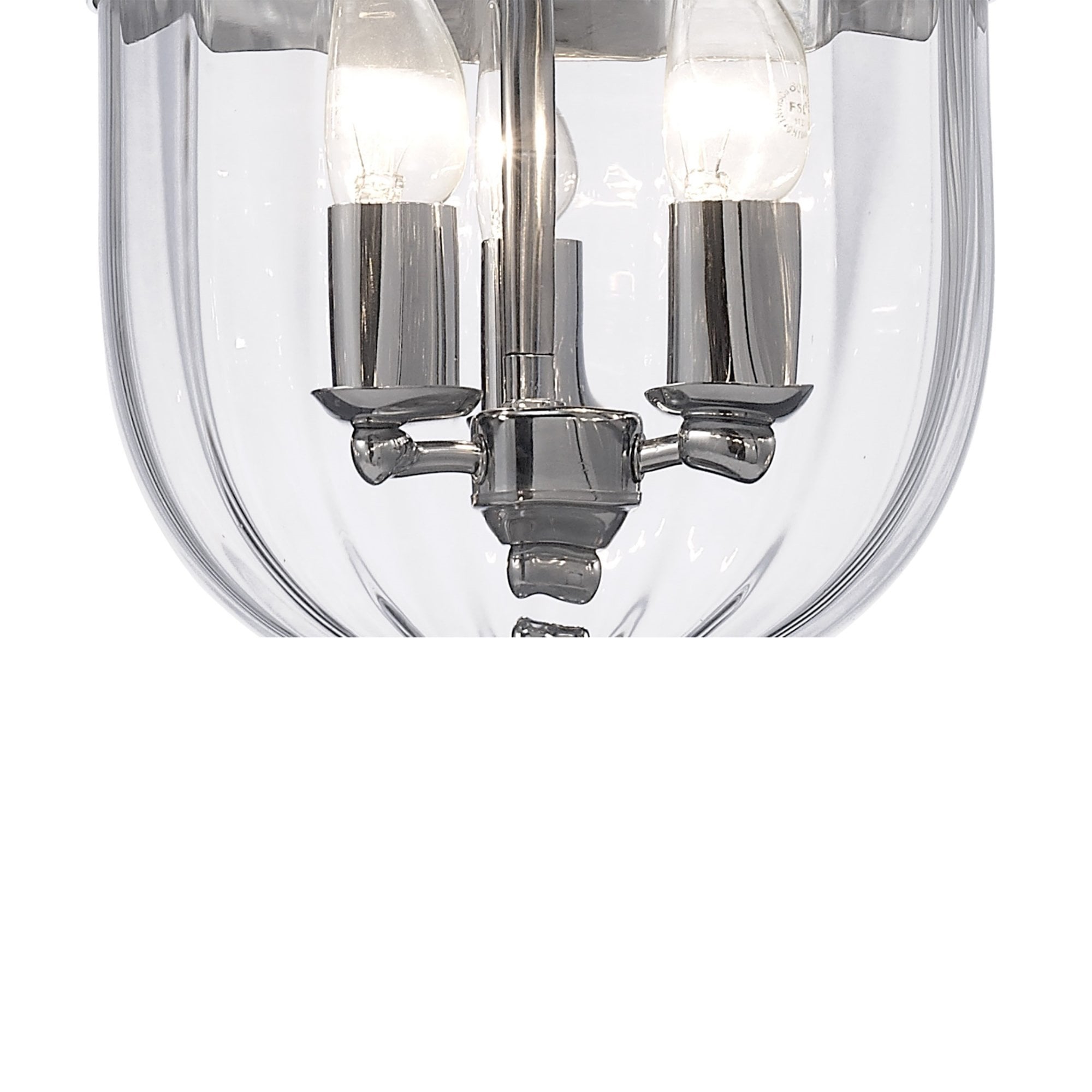Diyas IL31072 Aubrey Pendant 3 Light Polished Chrome/Glass