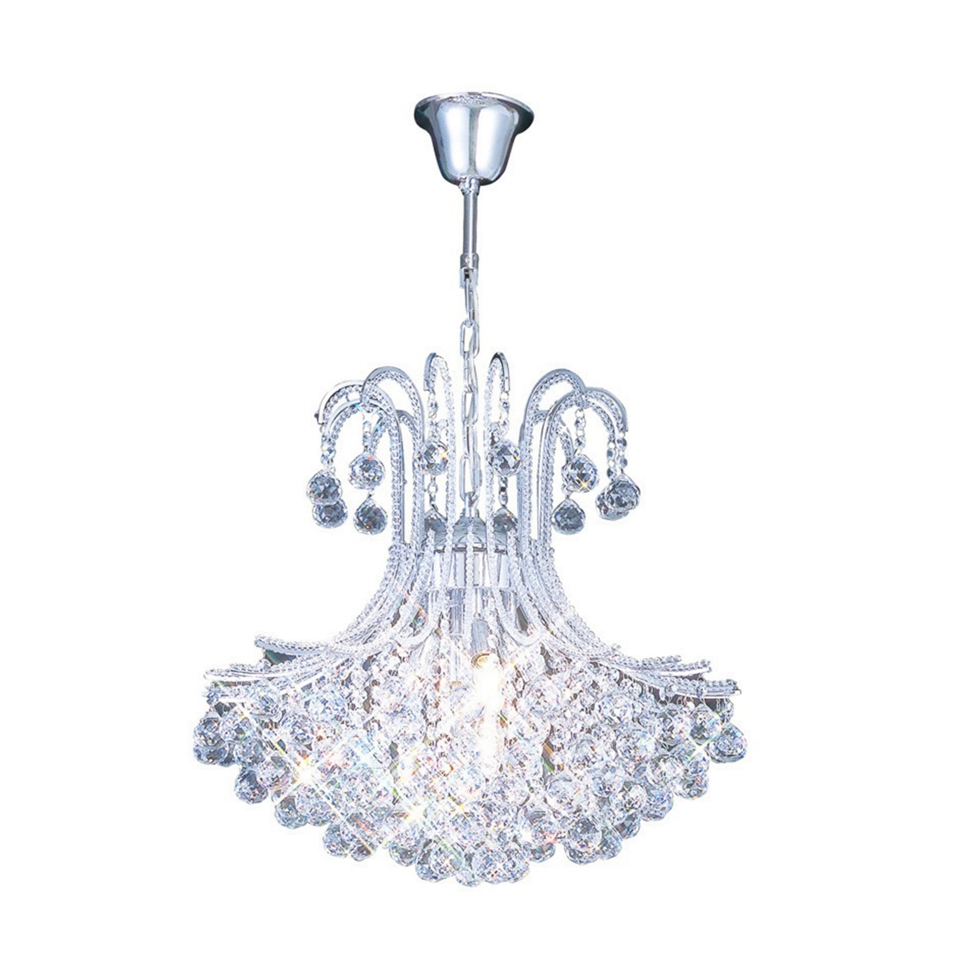 Diyas IL30017 Bask Pendant Round 6 Light Polished Chrome/Crystal