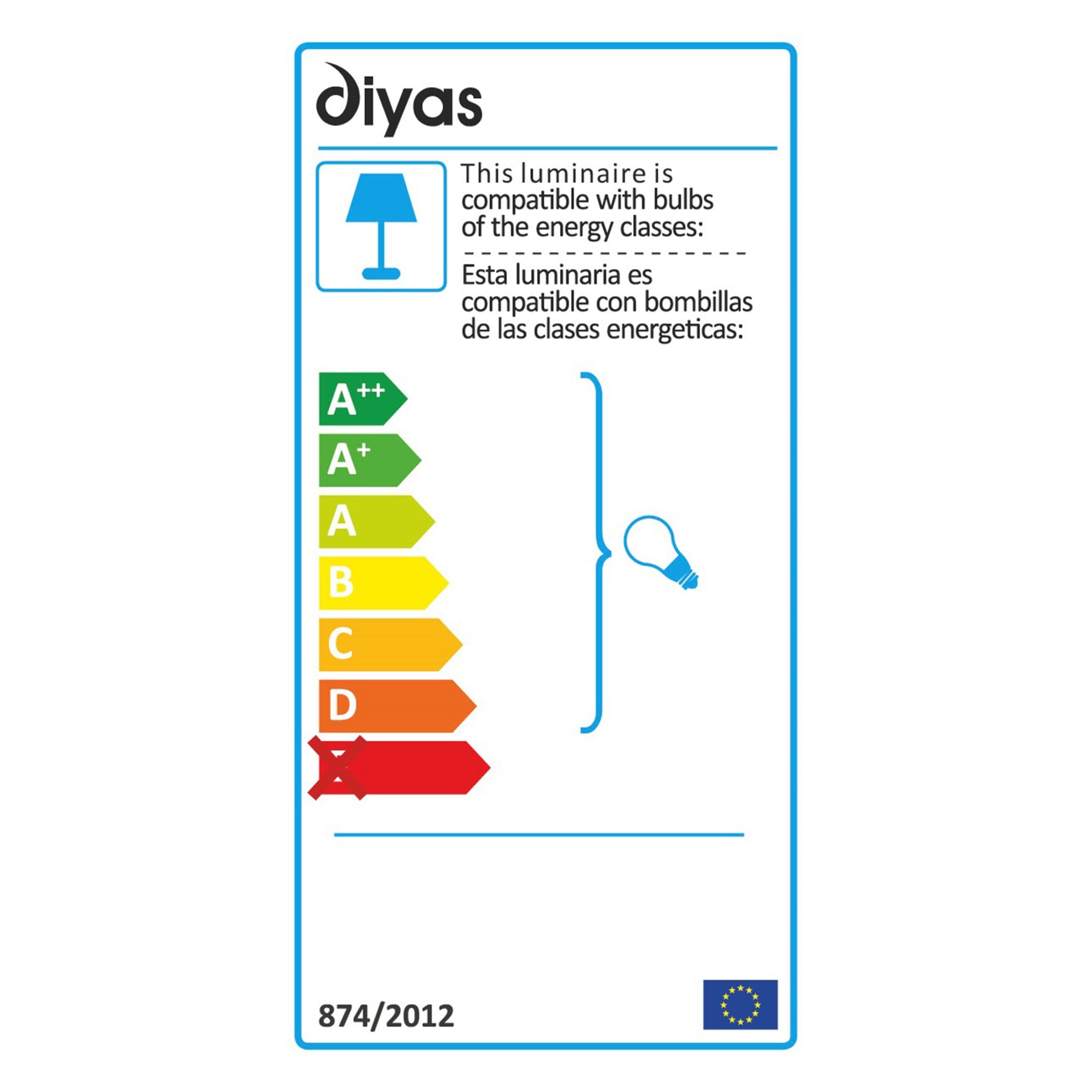 Diyas IL30112 Bianco Wall Light Switched 2 Light Polished Chrome/Crystal