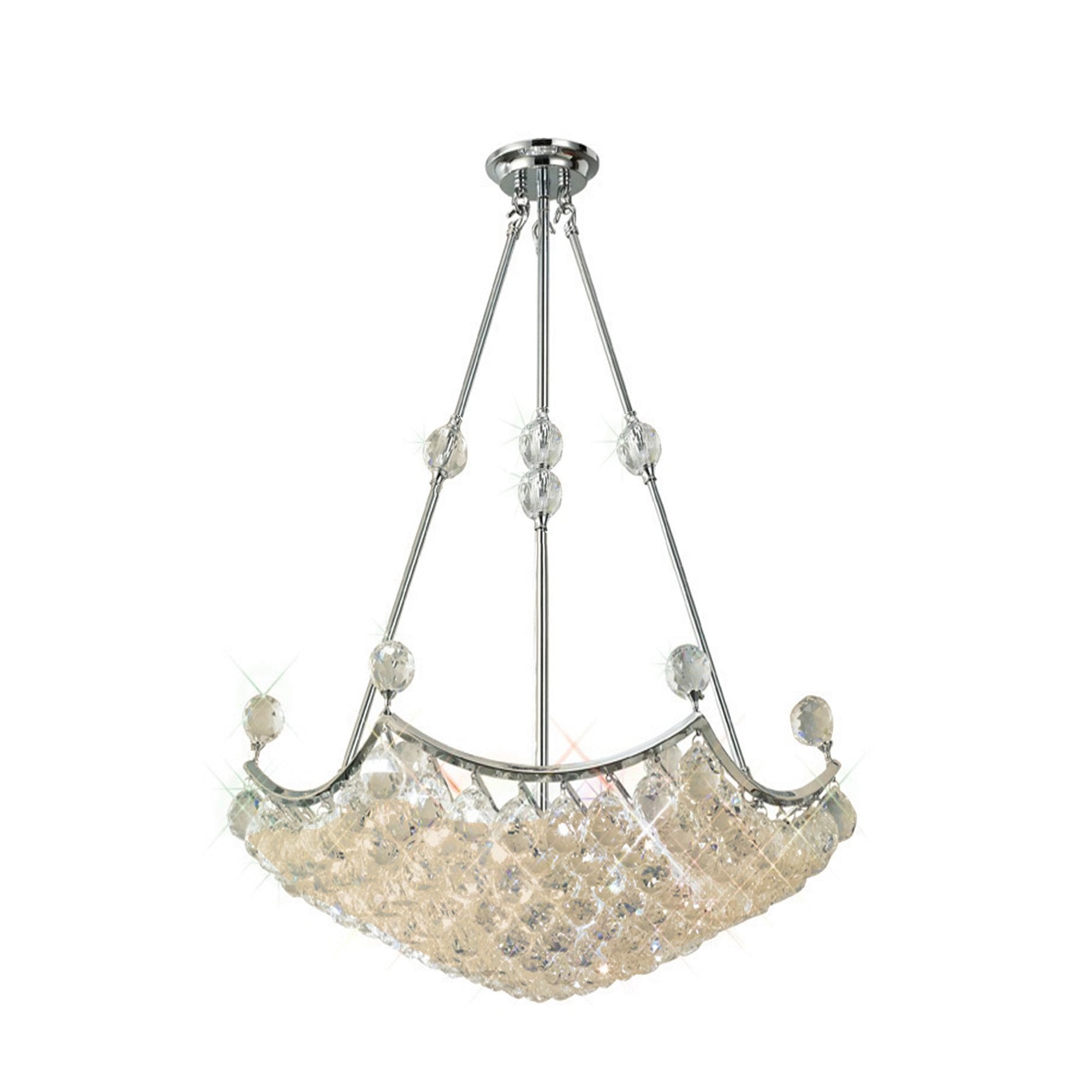 Diyas IL30058 Cesto Pendant Grand 12 Light Polished Chrome/Crystal