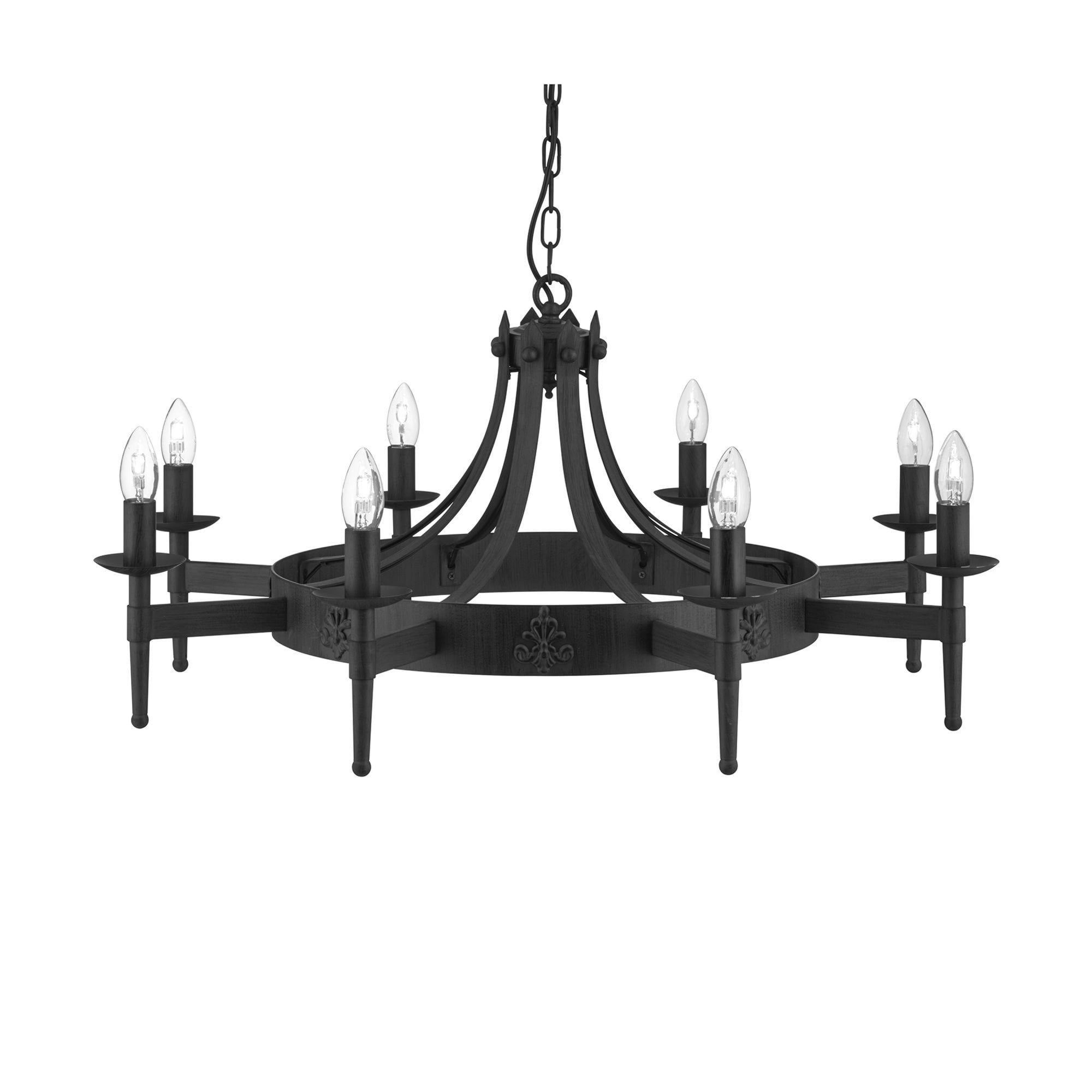 Searchlight Cadogan II 8 Light Pendant - Wrought Iron Black