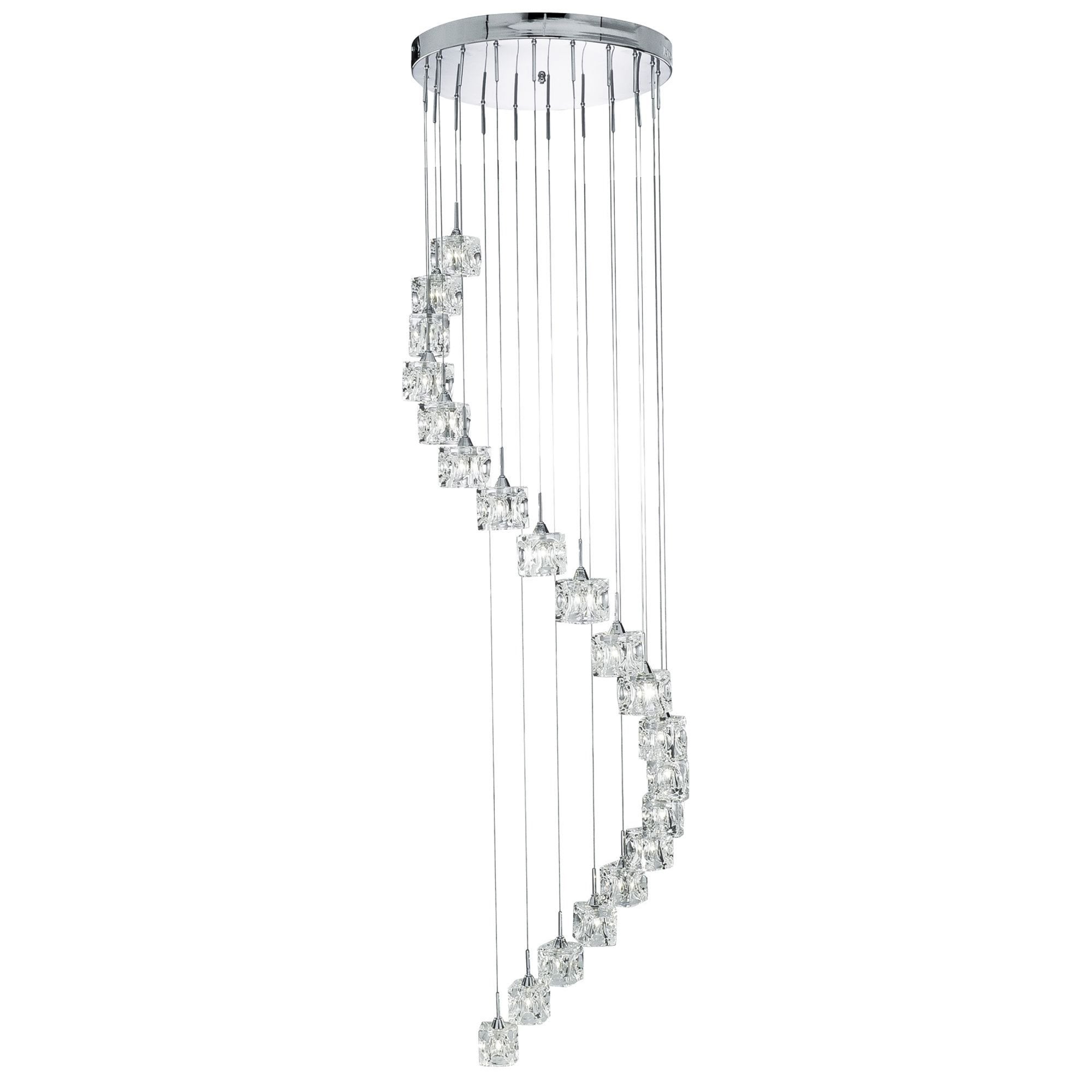 Searchlight Caledonia Chrome 20 Light LED Ice Cube Multi - Drop Fitting