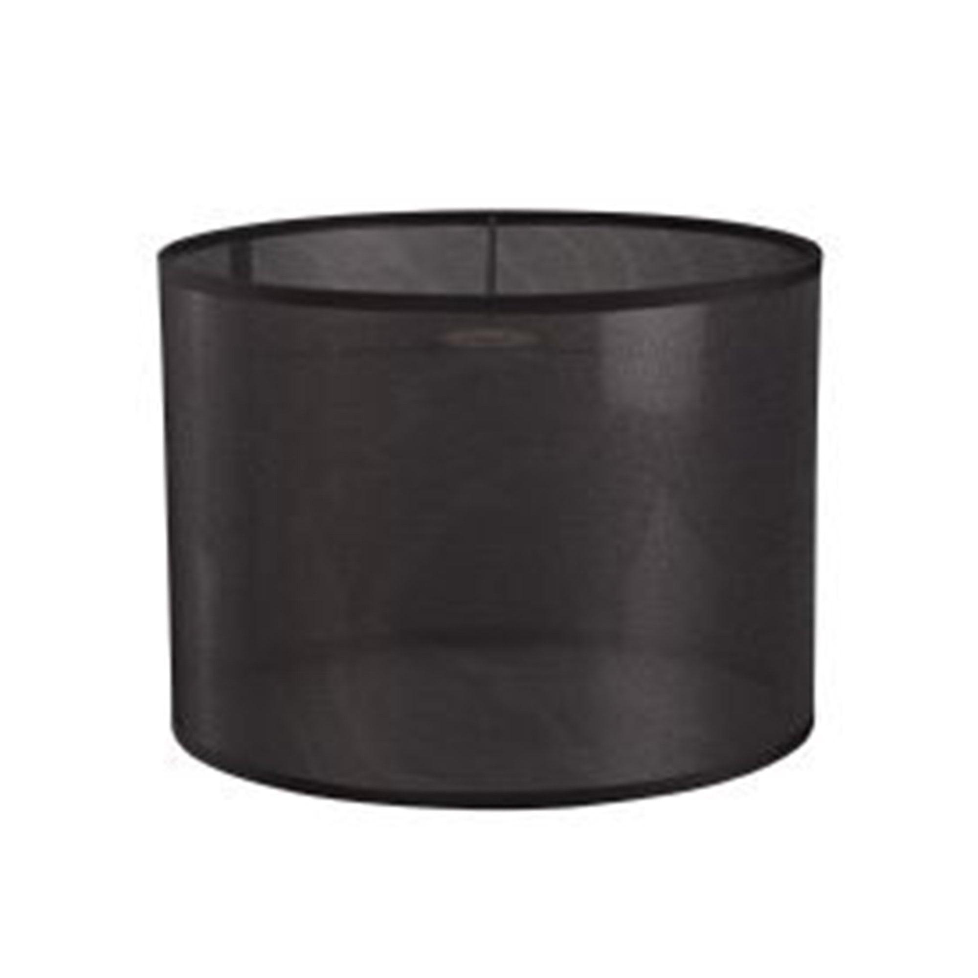 Diyas ILS20289 Curino Round Shade - Large Sheer Weave Fabric Black 35cm - Shade Only
