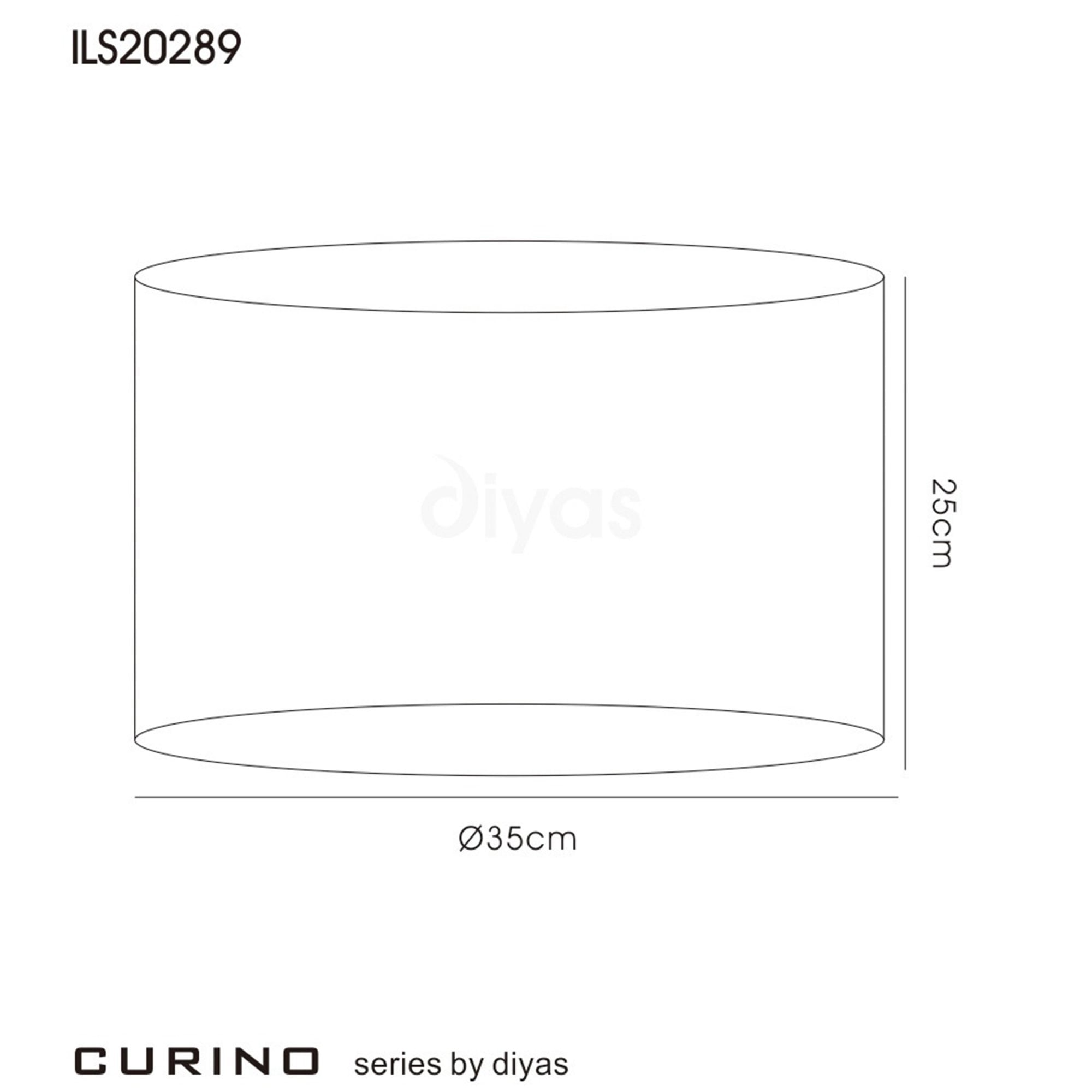 Diyas ILS20289 Curino Round Shade - Large Sheer Weave Fabric Black 35cm - Shade Only