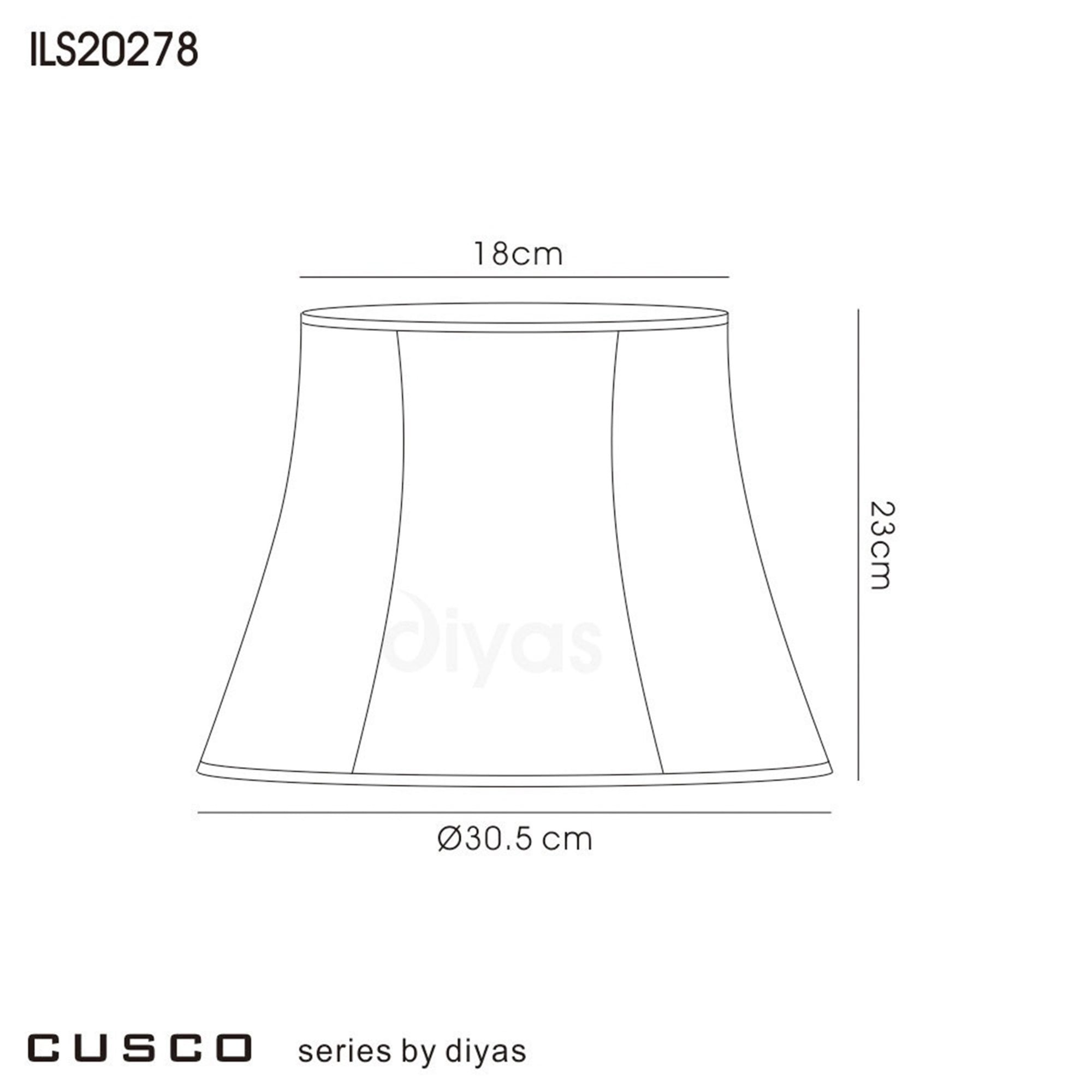 Diyas ILS20278 Cusco Hexagon Medium Shade - Cream 18/30.5cm - Shade Only