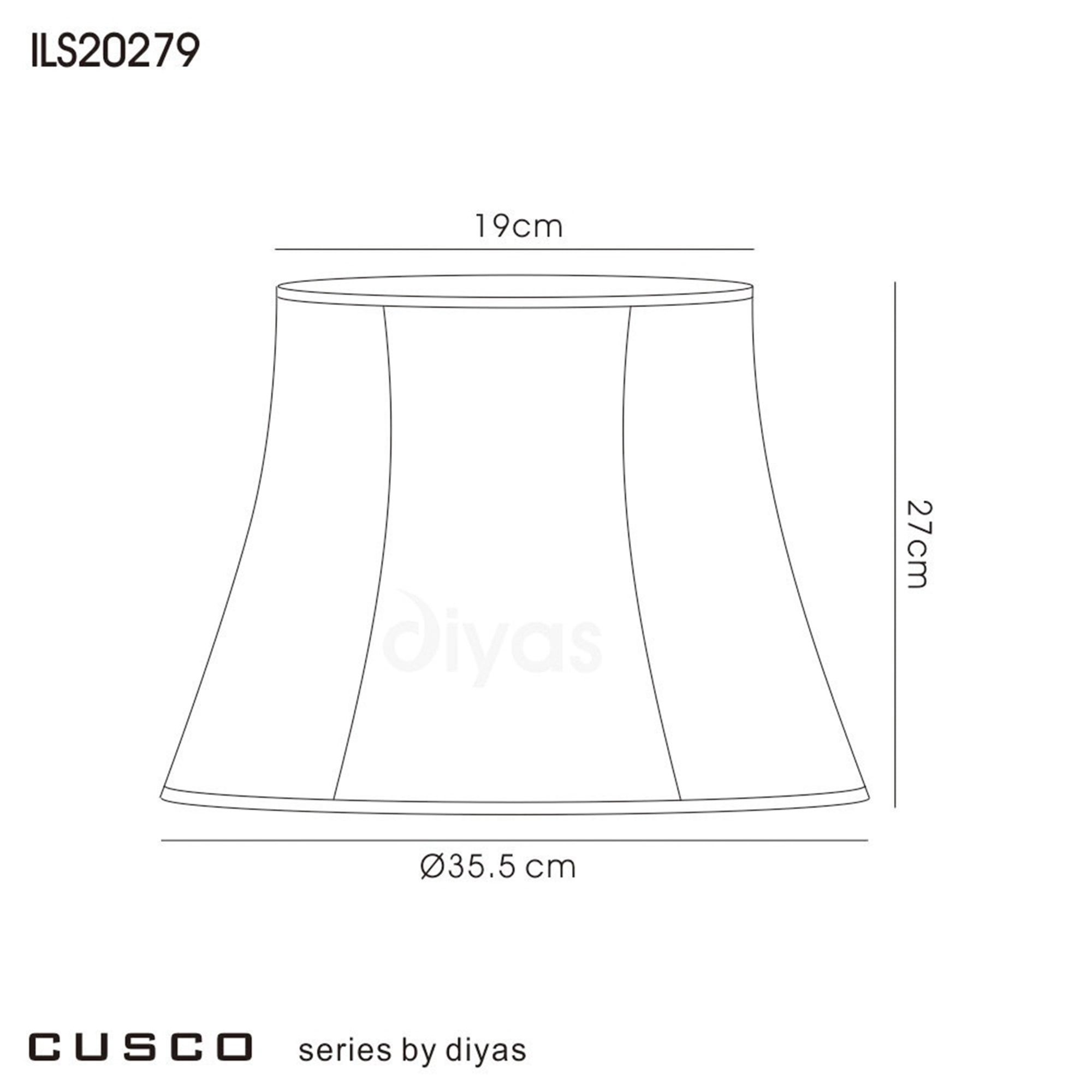 Diyas ILS20279 Cusco Hexagon Medium-Large Shade - Cream 19/35.5cm - Shade Only