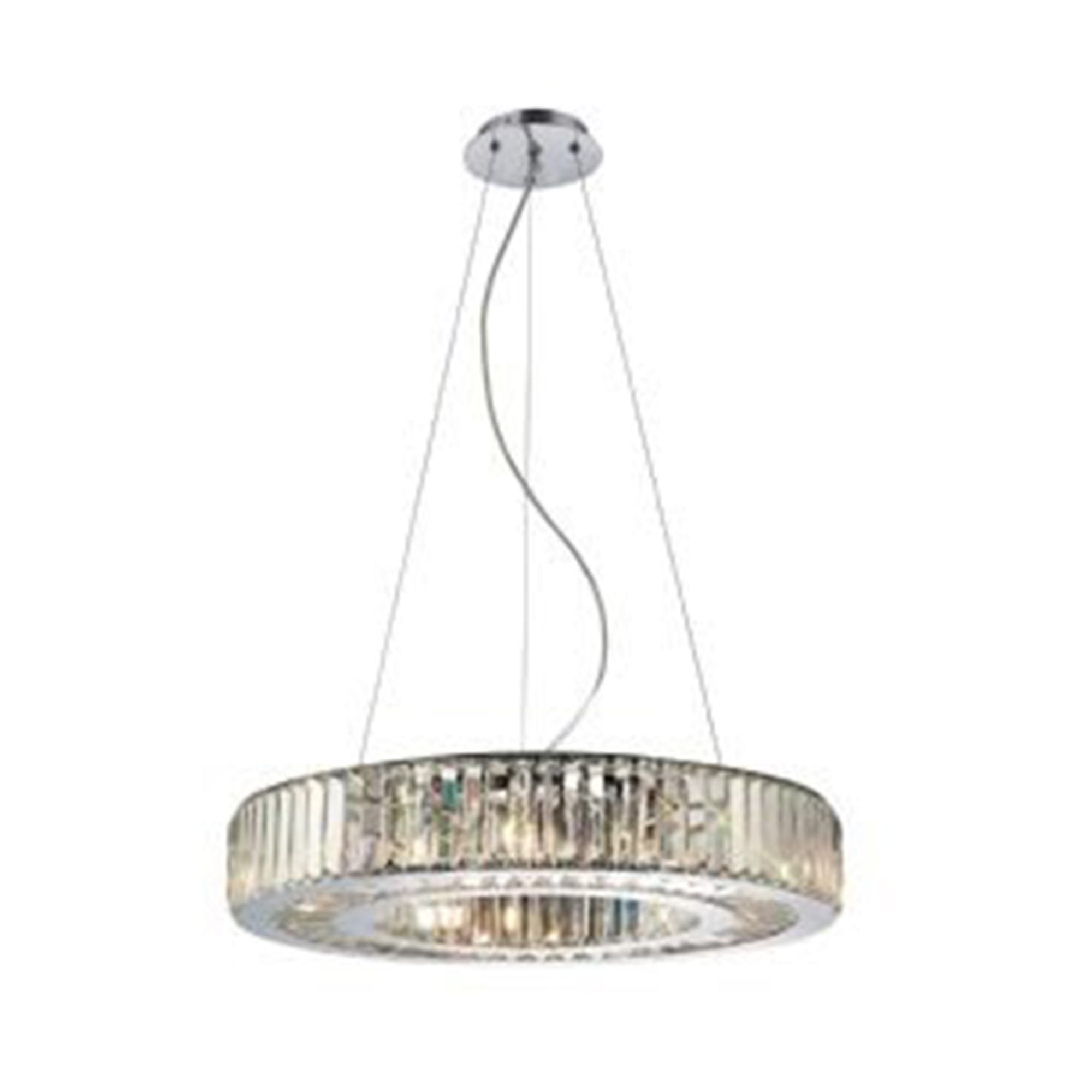 Diyas IL30079 Torre Pendant 9 Light Polished Chrome/Crystal