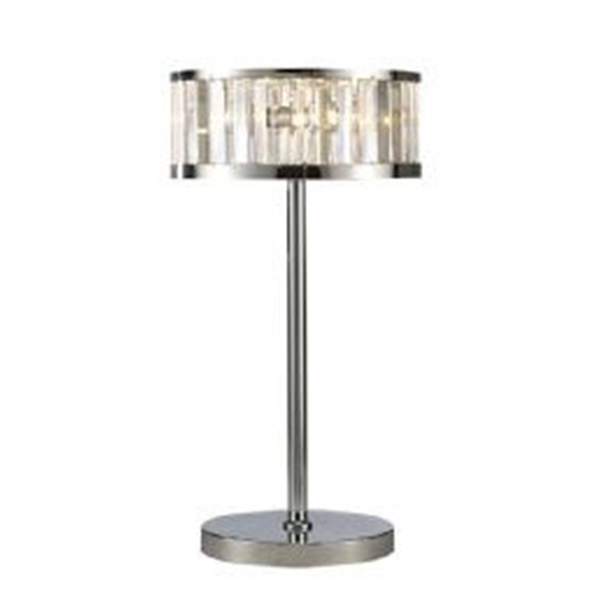 Diyas IL30176 Torre Table Lamp 3 Light Polished Chrome/Crystal