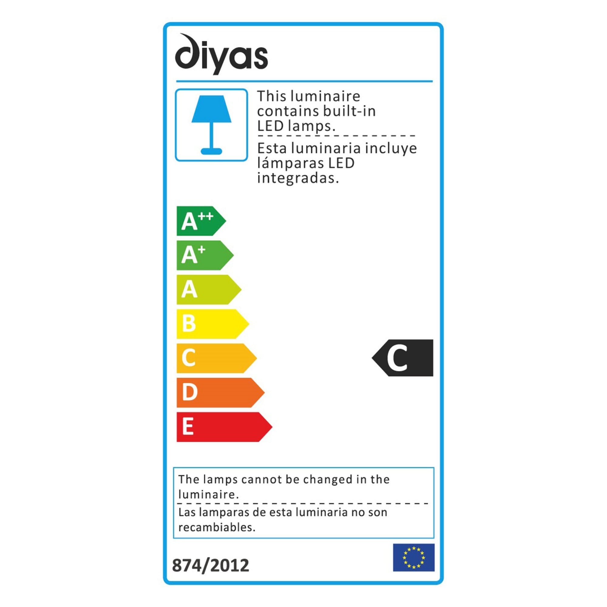 Diyas IL30177 Torre Floor Lamp 5 Light Polished Chrome/Crystal