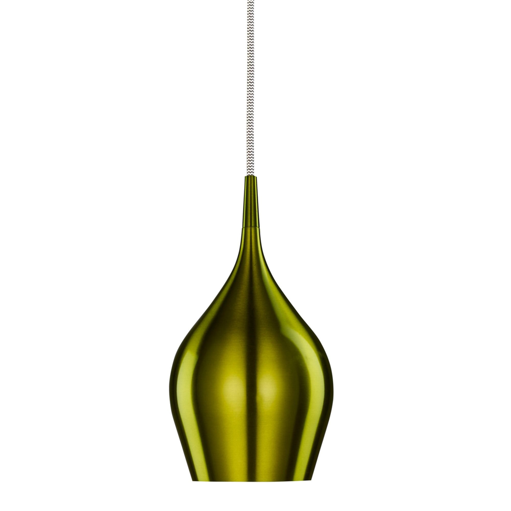 Searchlight Vulcan Single Green Pendant - Diameter 12cm