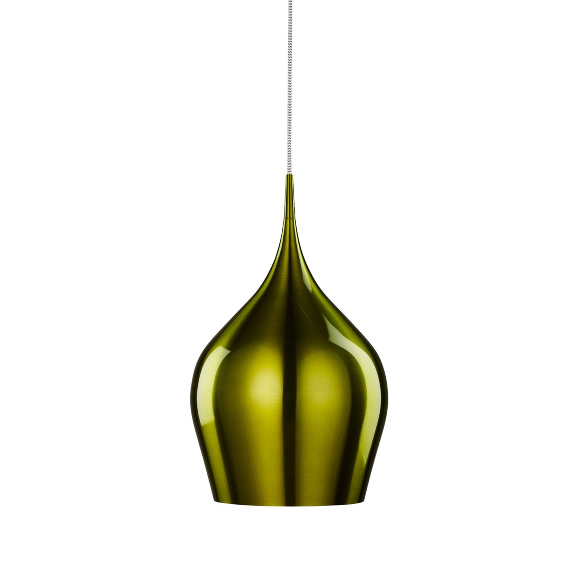Searchlight Vulcan Single Green Pendant - Diameter 26cm