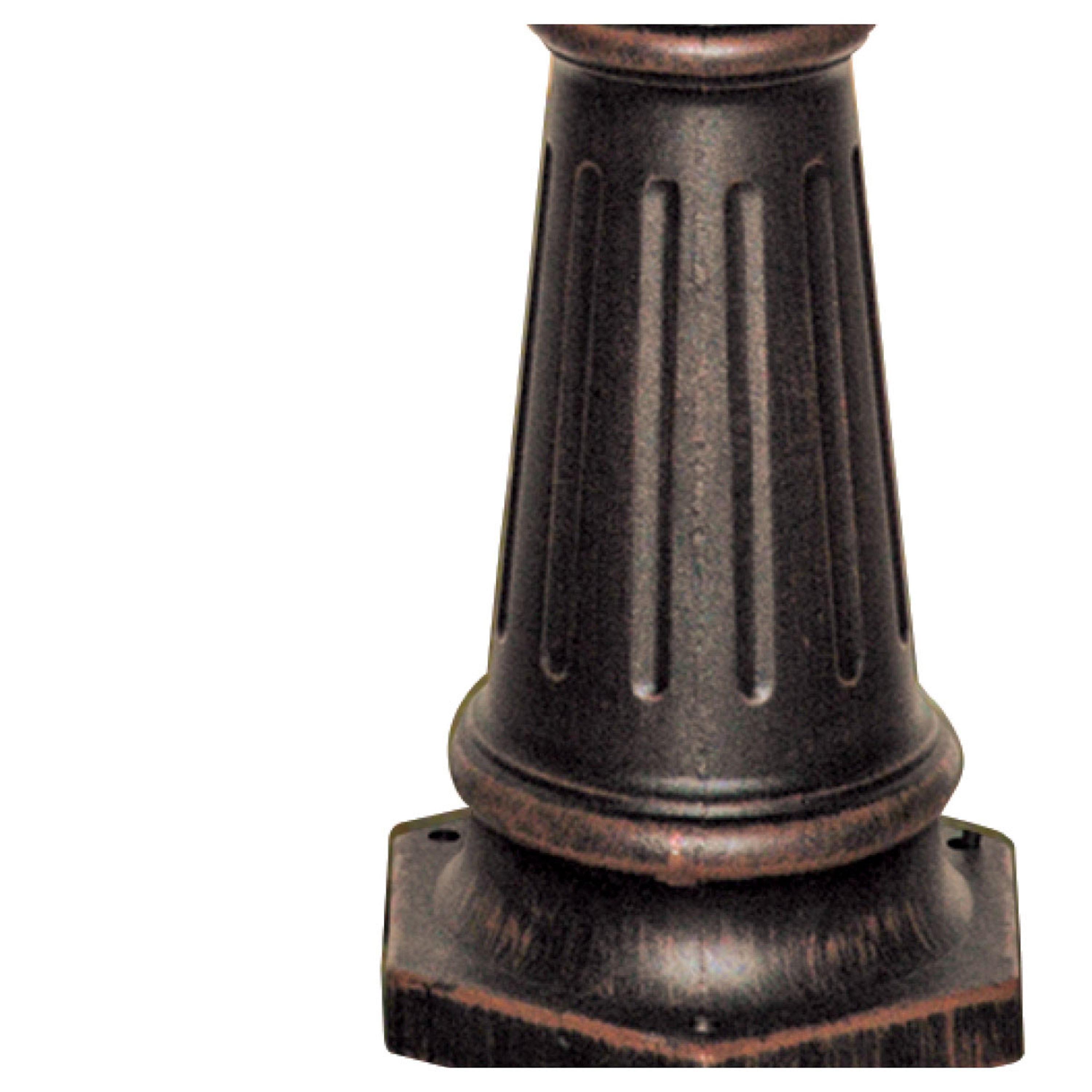 Searchlight Cairns 3 Light Outdoor Post - Aluminium, Rustic Brown & Glass