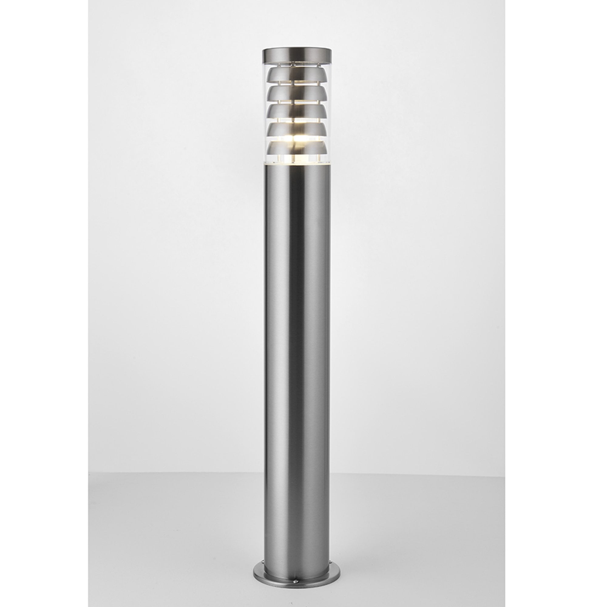 Saxby Tango Bollard IP44 - Brushed Stainless Steel - 800mm