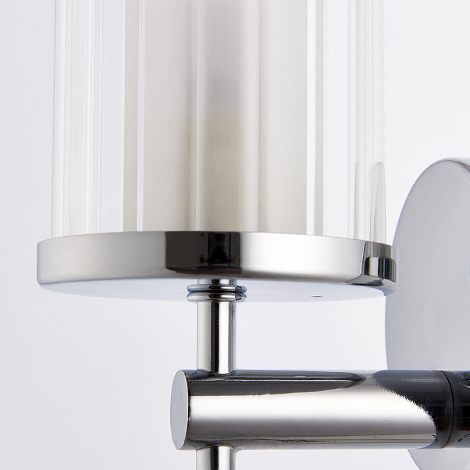 Endon Britton Single Light Wall Light - Chrome Plate & Clear Glass