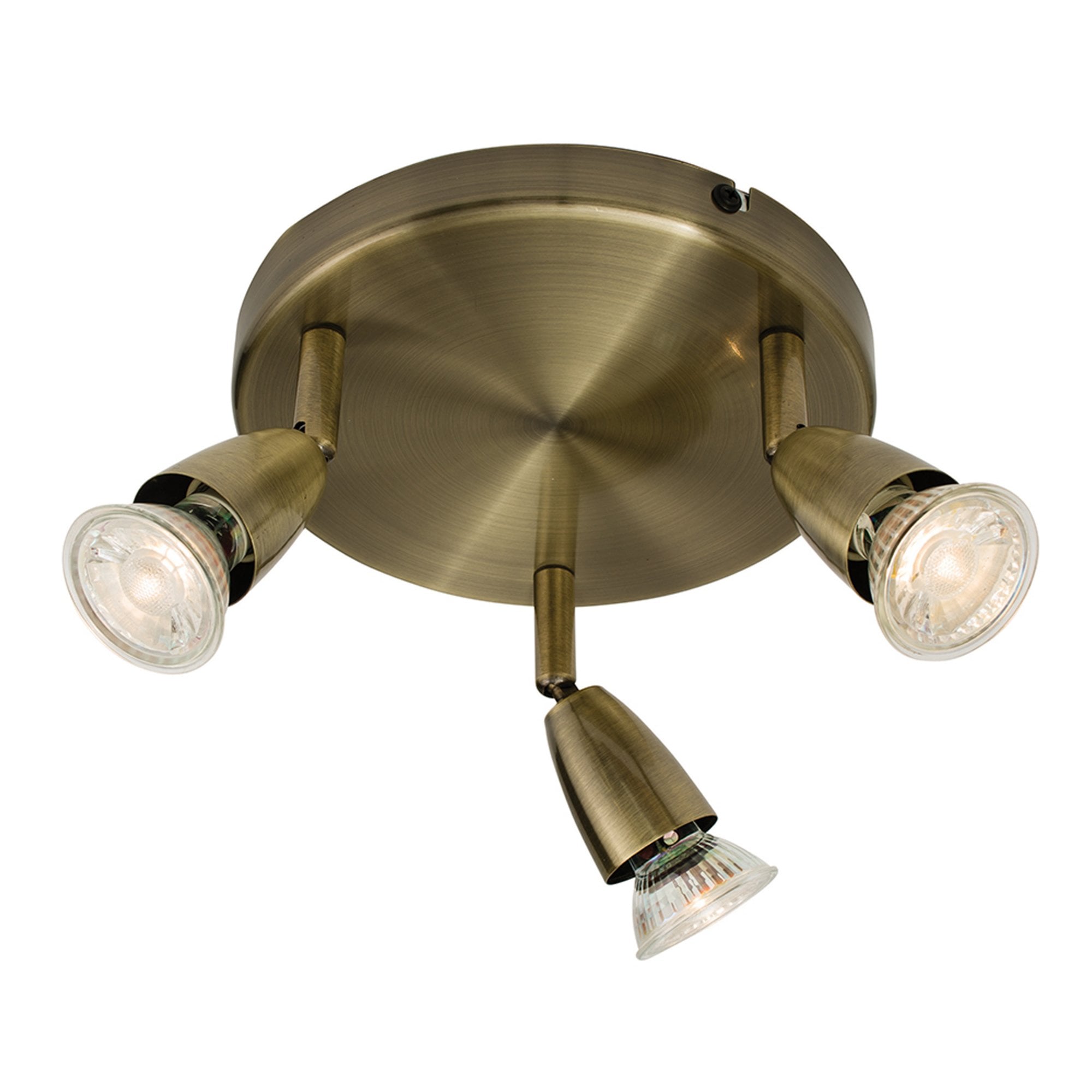 Saxby Amalfi 3 Light Spotlight - Antique Brass
