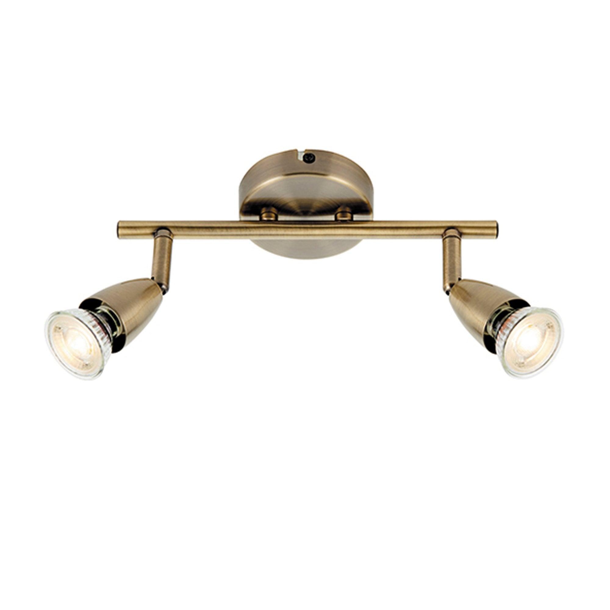 Saxby Amalfi 2 Light Bar Fitting - Antique Brass