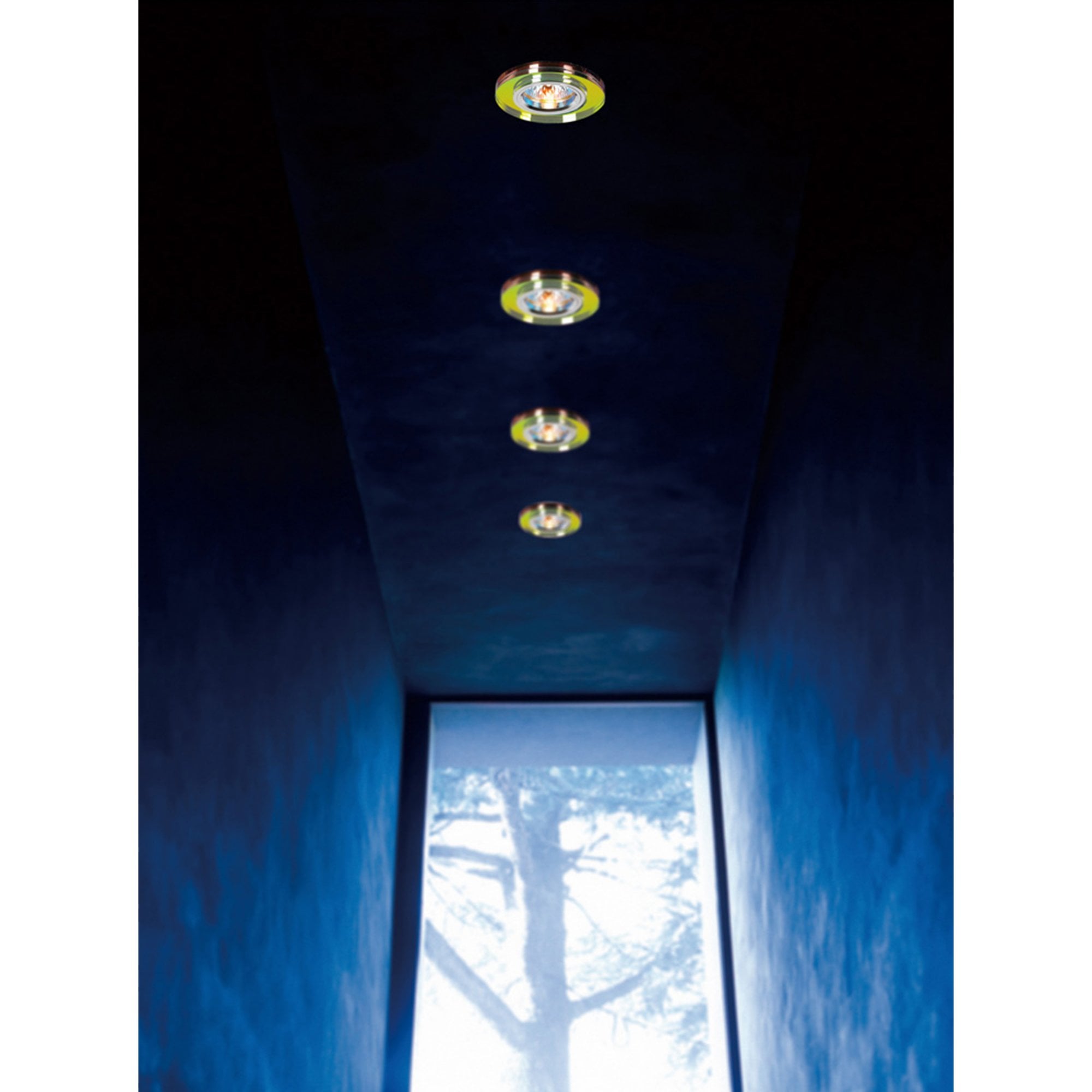 Diyas IL30833CH Crystal Downlight Round With Square Crystals Perimeter Rim 10cm - Shade Only