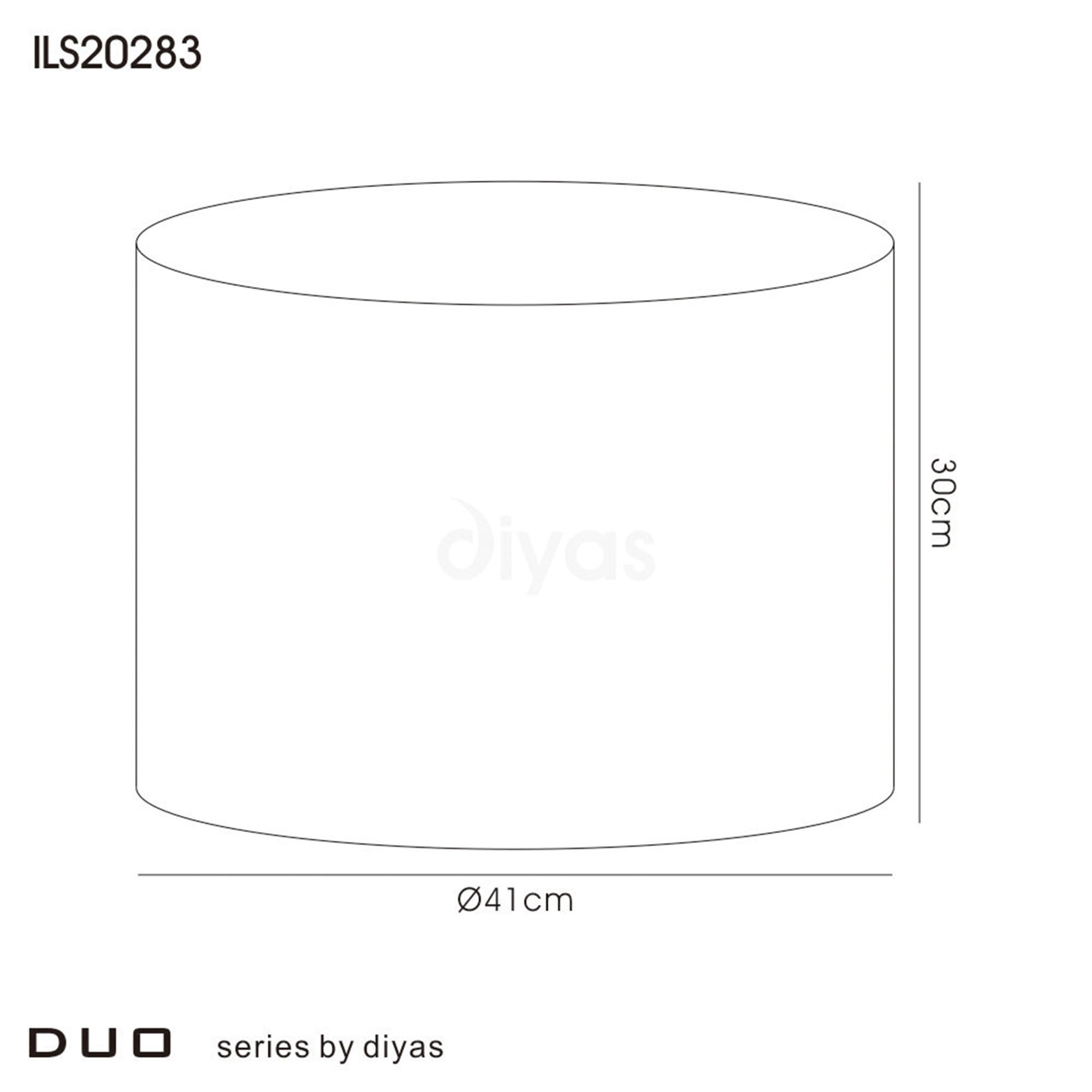 Diyas ILS20283 Duo Round Shade - Large Black/Chrome 41cm - Shade Only