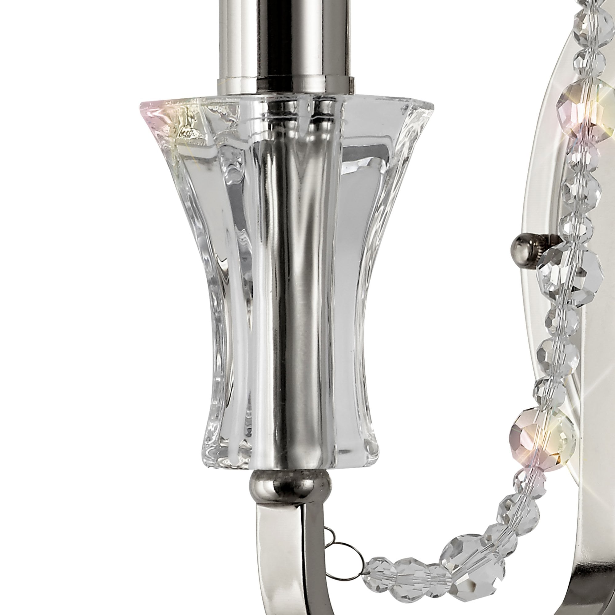 Diyas Armand Wall Lamp Single Light E14  - Polished Chrome/Crystal