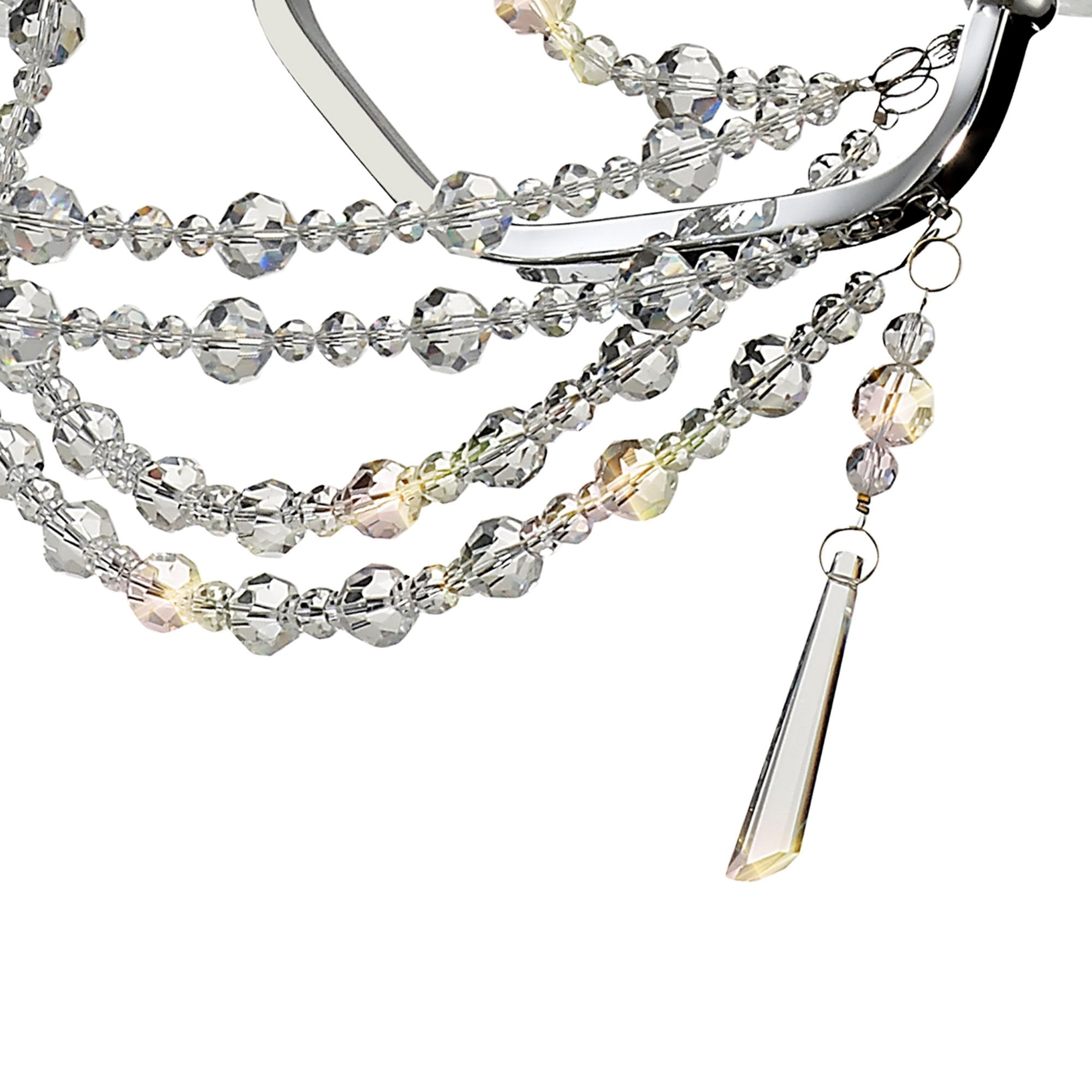 Diyas Armand Pendant 3 Light E14 - Polished Chrome/Crystal