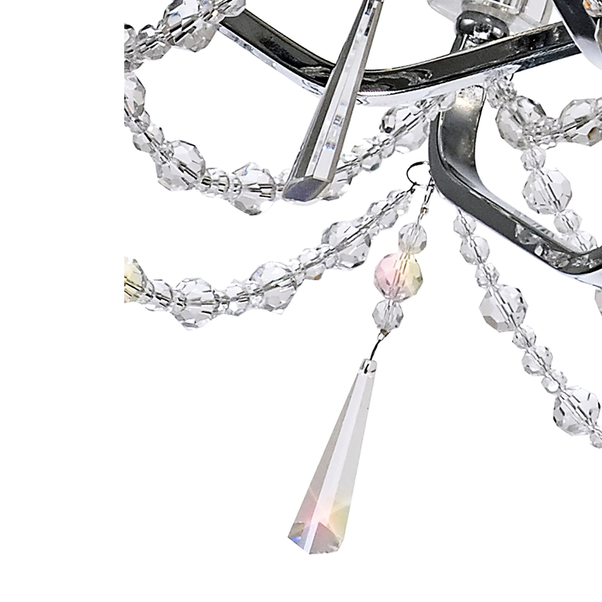 Diyas Armand Pendant 6 Light E14 - Polished Chrome/Crystal