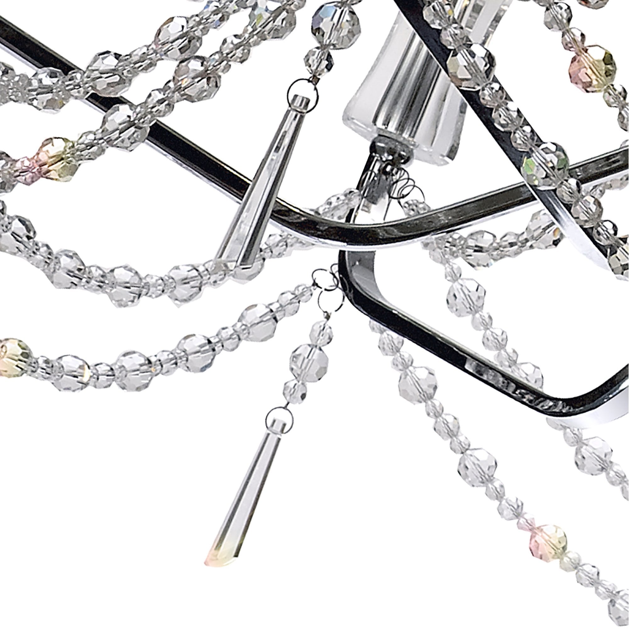 Diyas Armand Pendant 6+3+3 Light E14 - Polished Chrome/Crystal