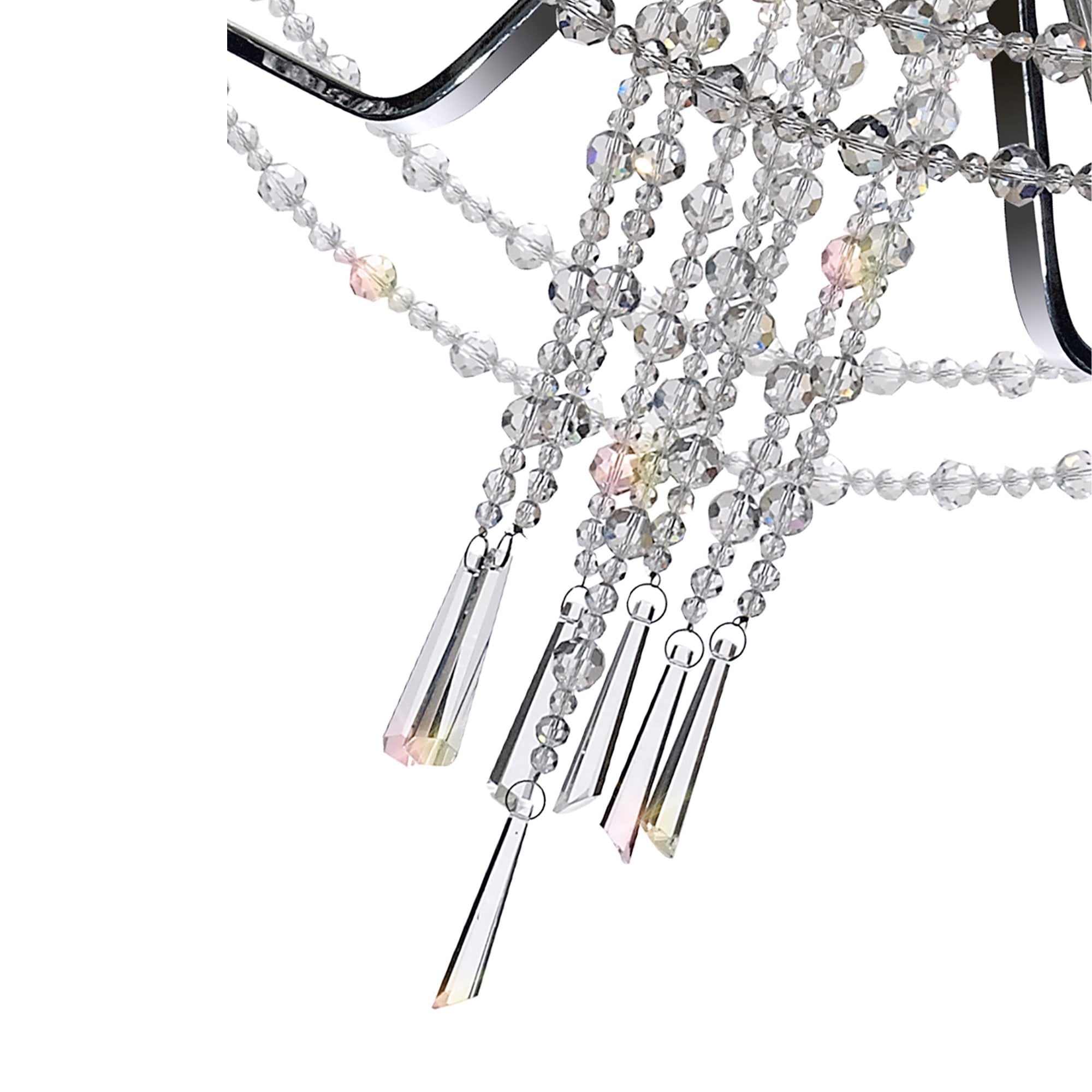 Diyas Armand Pendant 6+3+3 Light E14 - Polished Chrome/Crystal