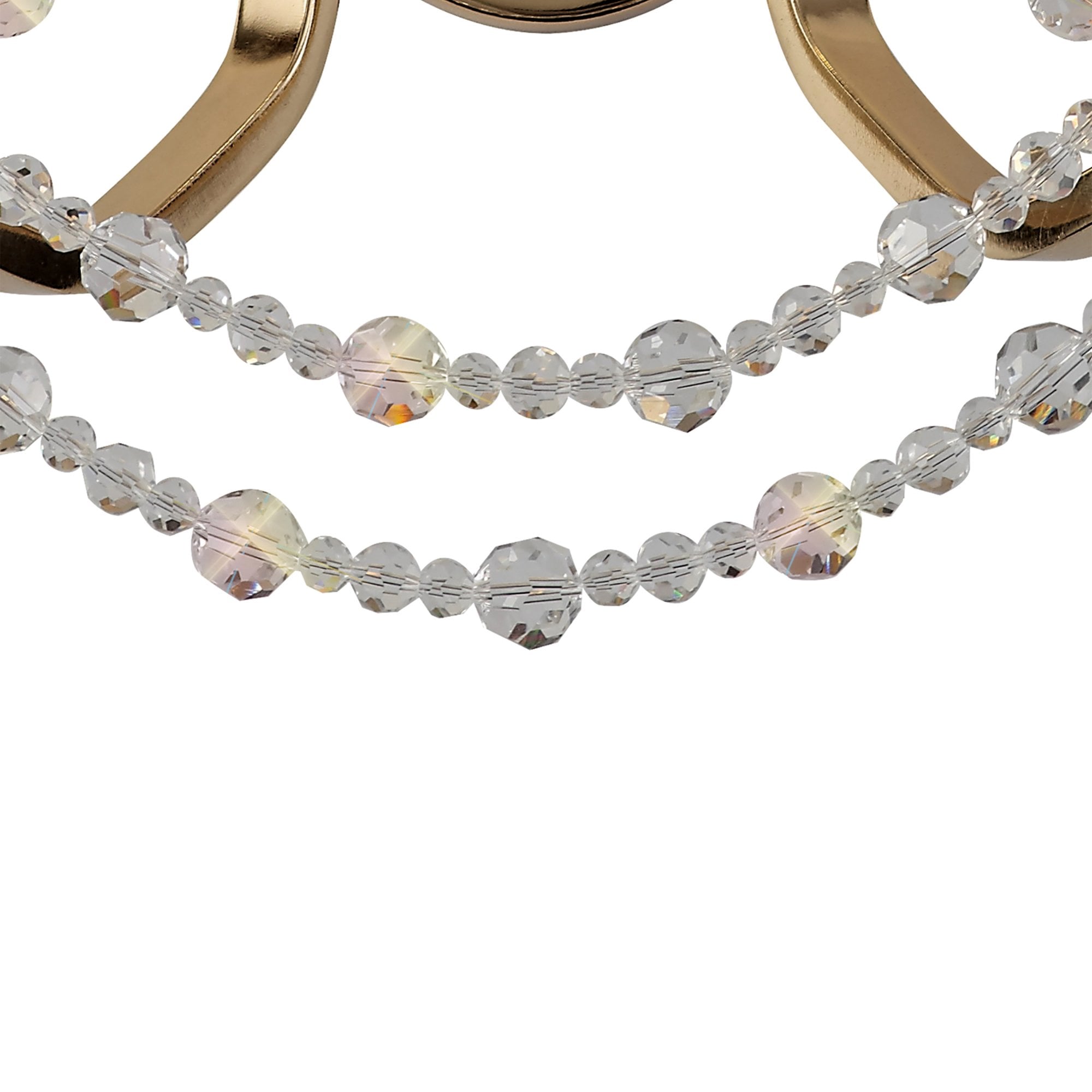 Diyas Armand Wall Lamp 2 Light E14 - French Gold/Crystal