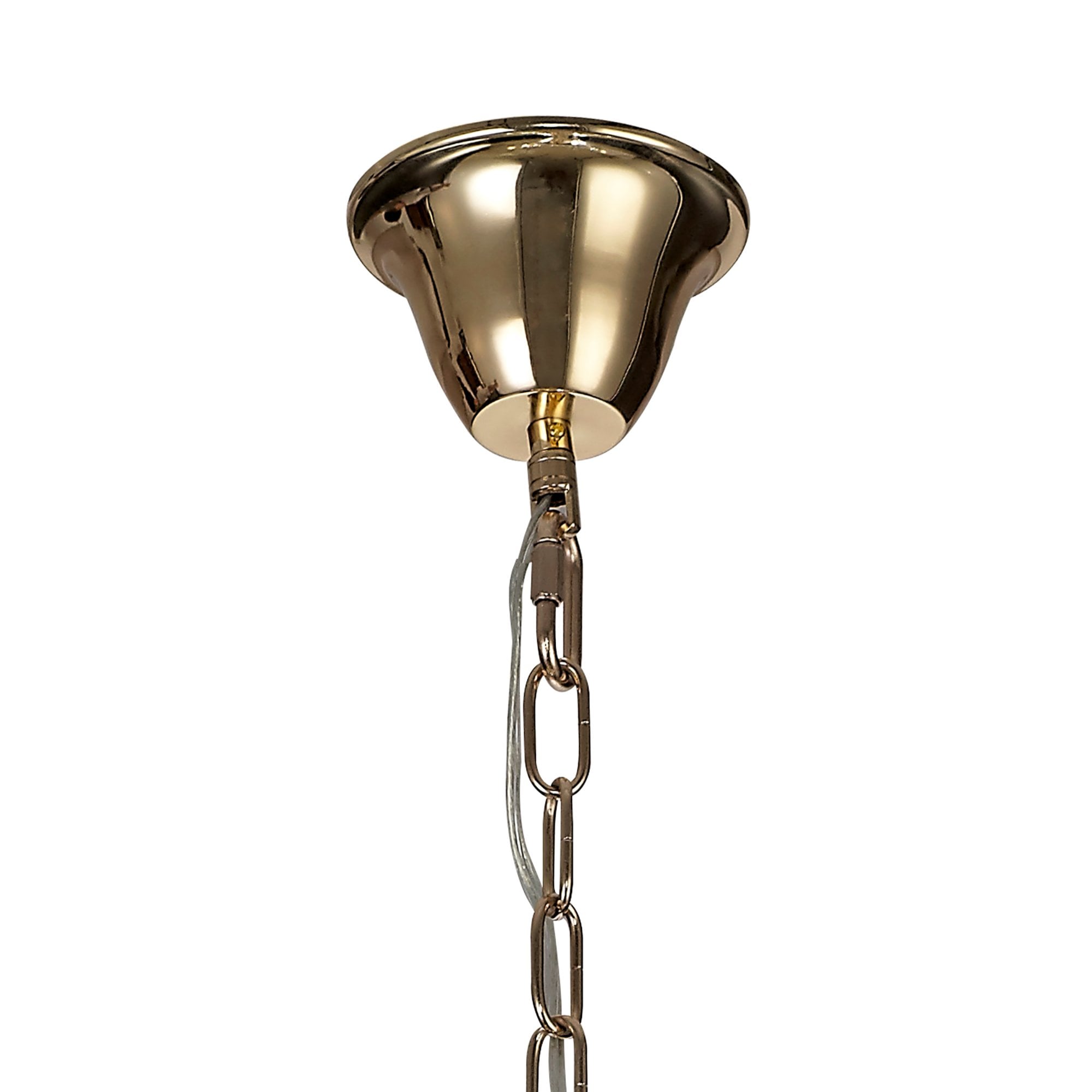 Diyas Armand Pendant 3 Light E14 - French Gold/Crystal