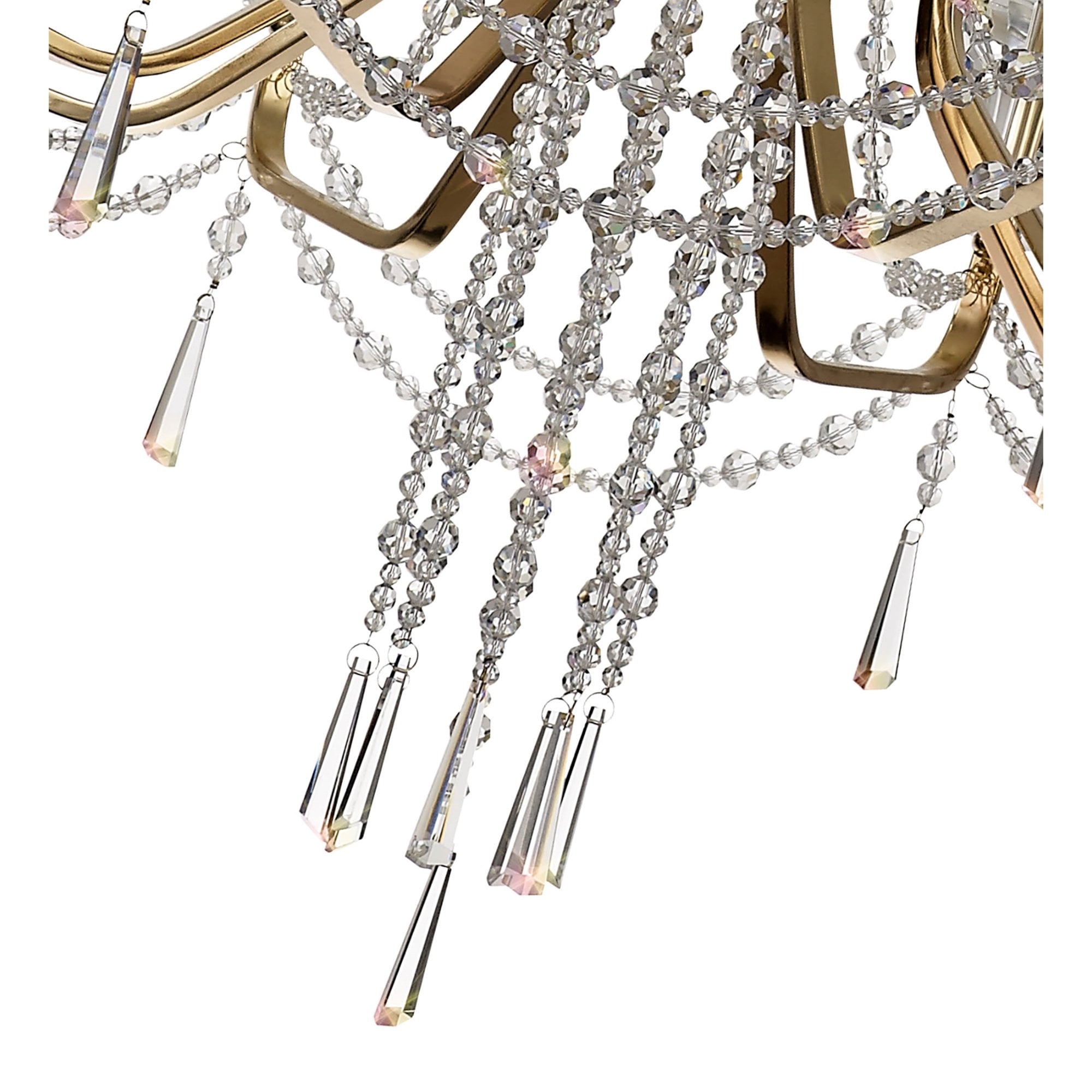 Diyas Armand Pendant 8 Light E14 - French Gold/Crystal