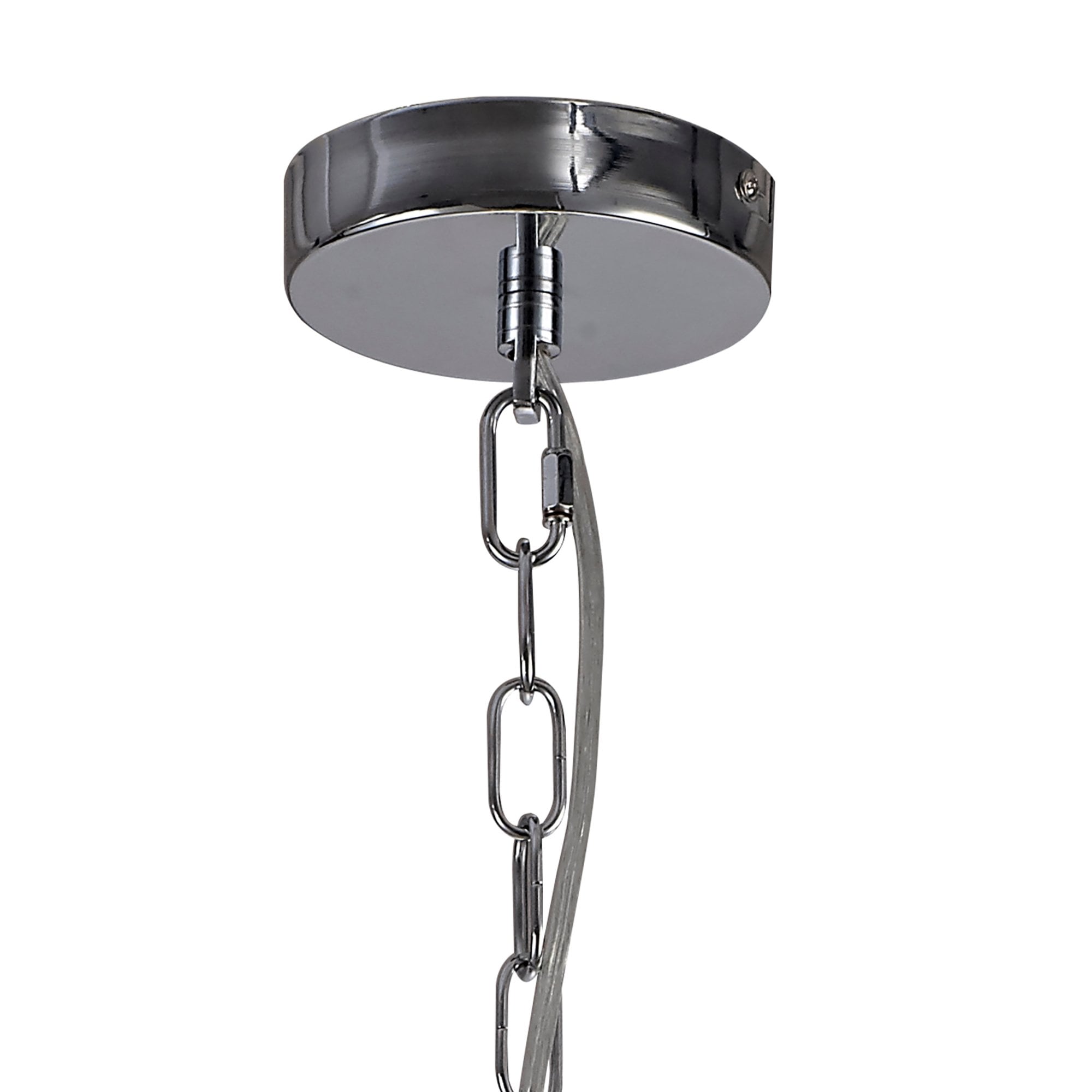 Diyas Canto Round Pendant 5 Light E27 - Polished Nickel/Acrylic