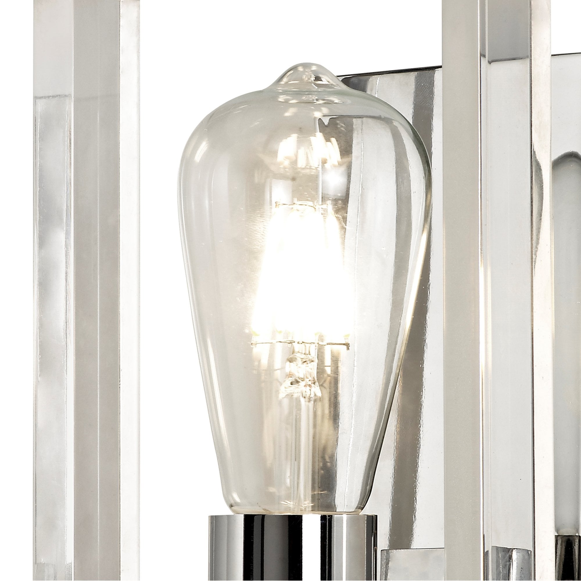 Diyas Canto Wall Lamp Single Light E27 - Polished Nickel/Acrylic