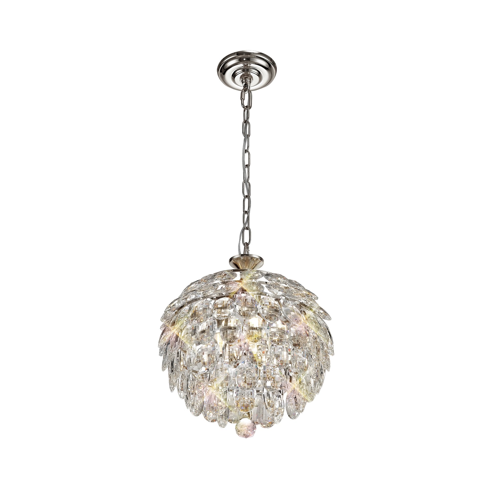 Diyas Coniston Pendant 3 Light E14 - Polished Chrome/Crystal