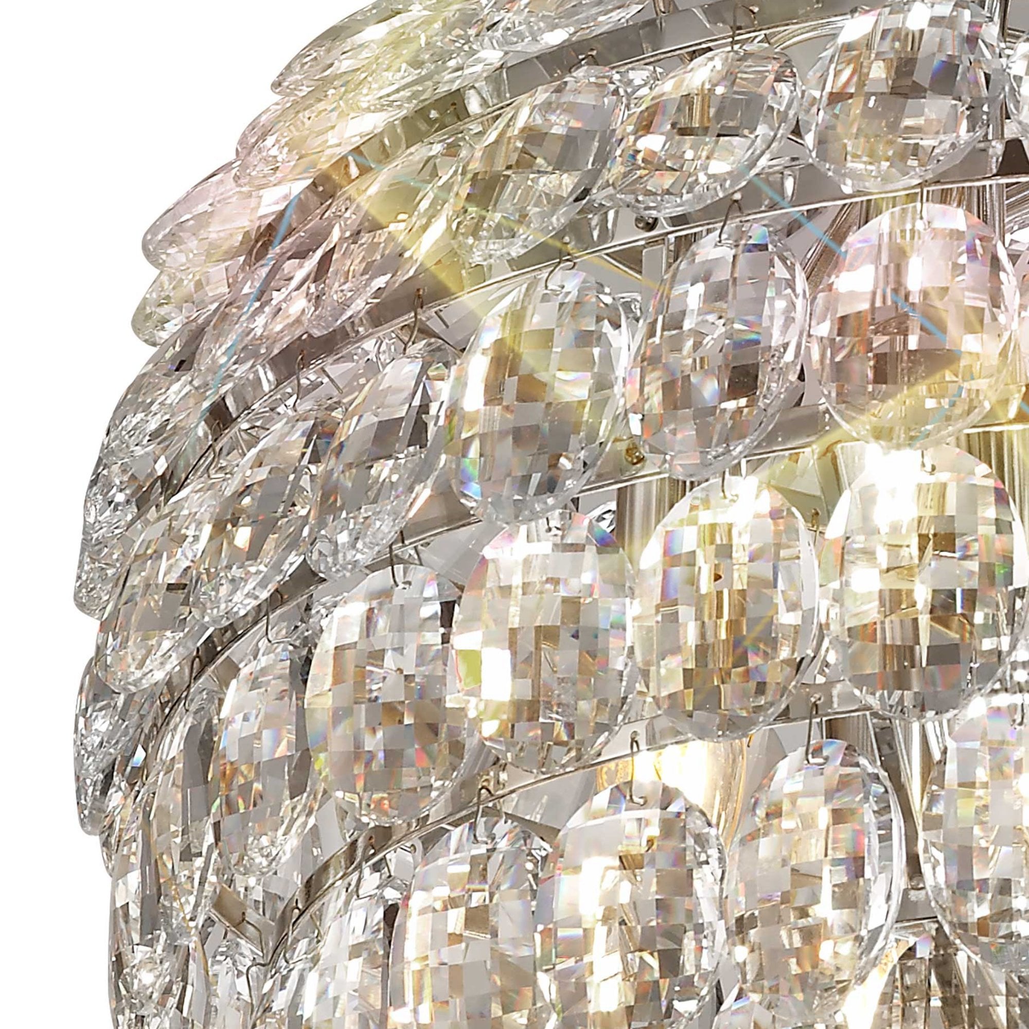 Diyas Coniston Pendant 9 Light E14 - Polished Chrome/Crystal