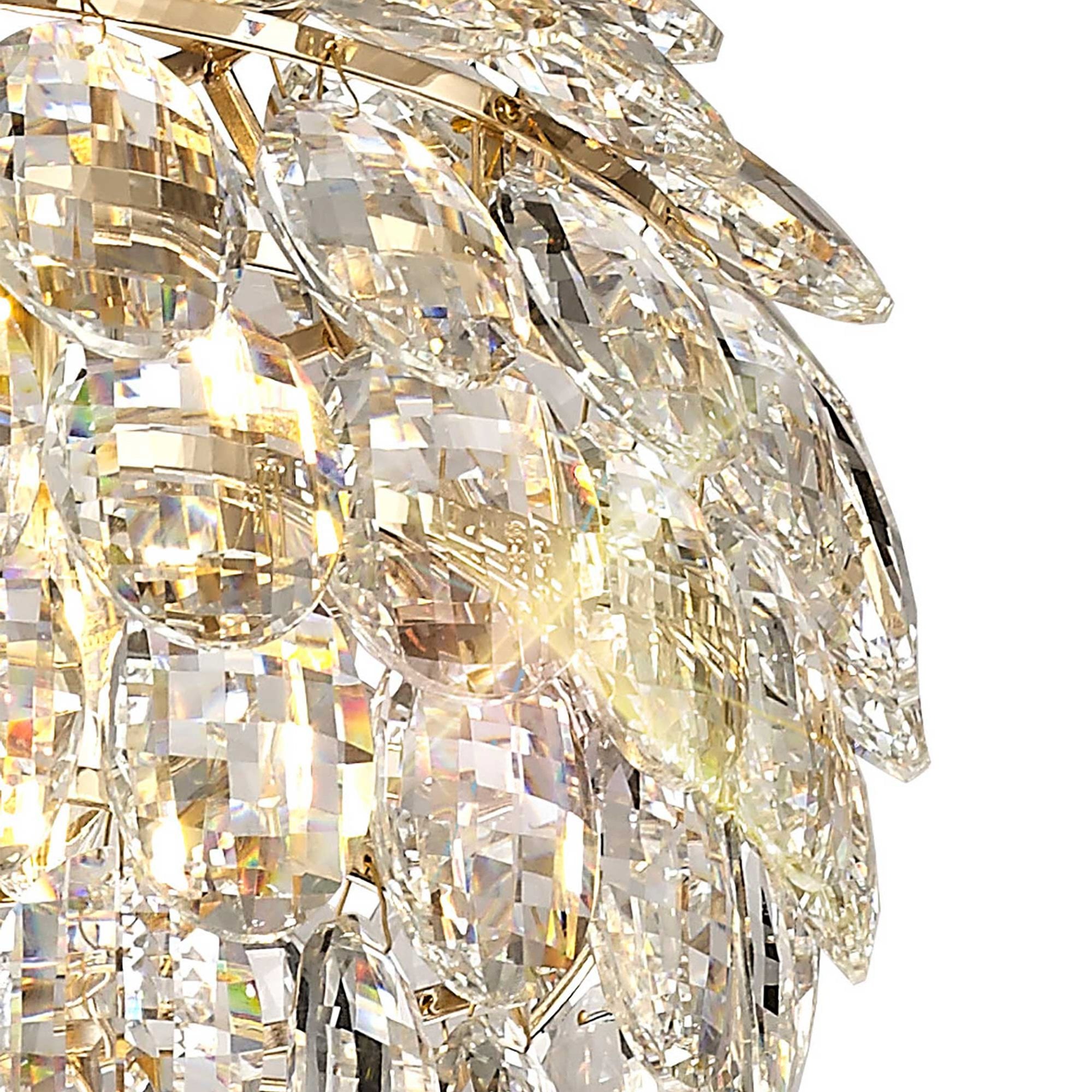 Diyas Coniston Pendant 3 Light E14 - French Gold/Crystal